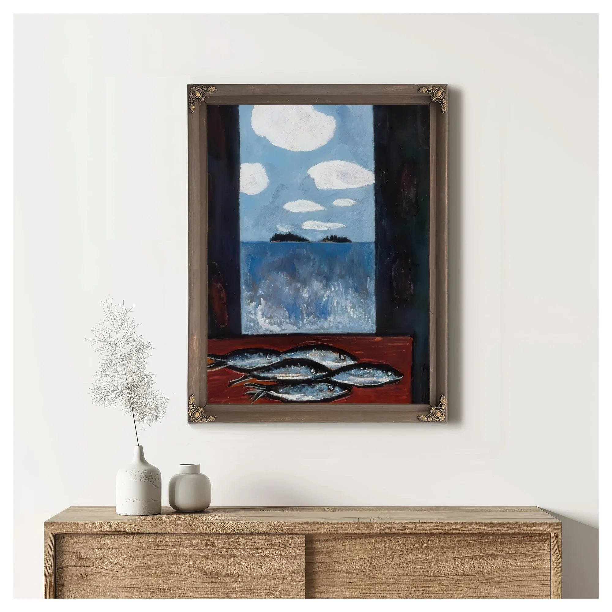Sea Window Tinker Mackerel By Marsden Hartley Fine Art Print