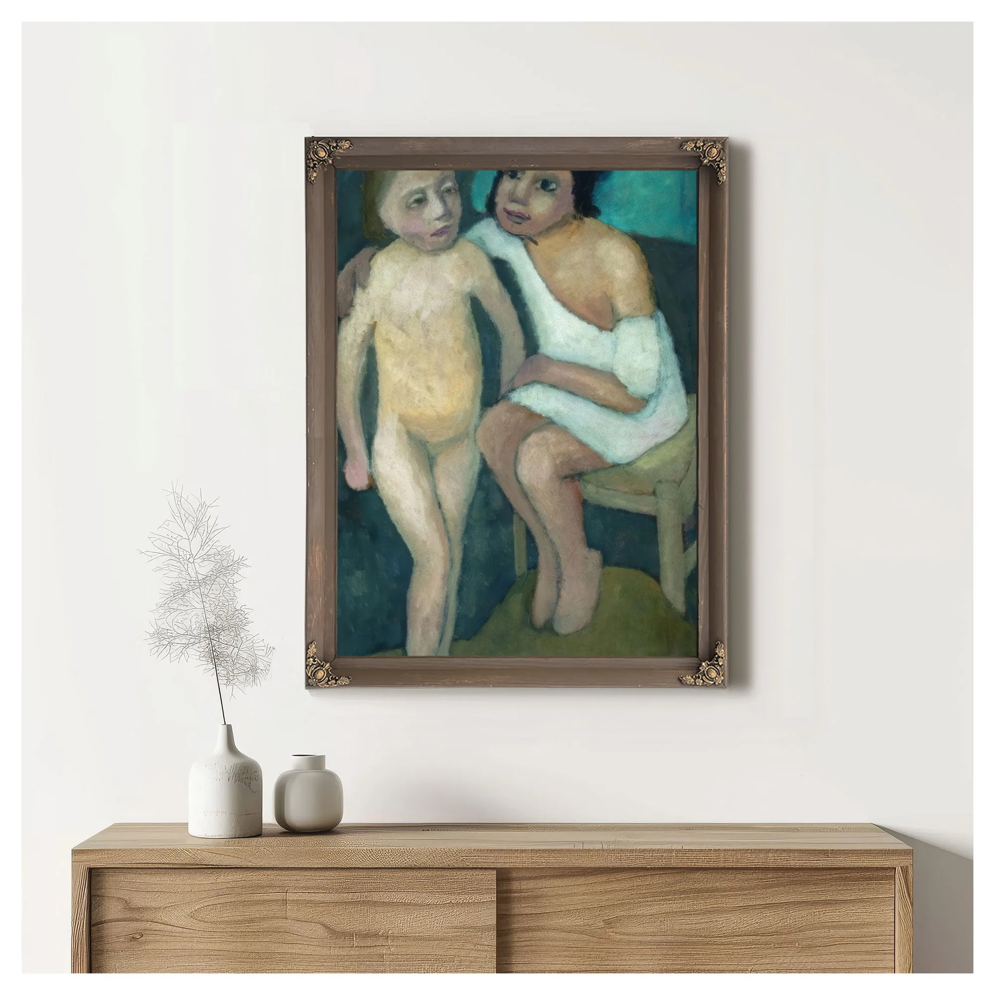Sitting Girl And Nude 1906 By Paula Modersohn Becker Fine Art Print