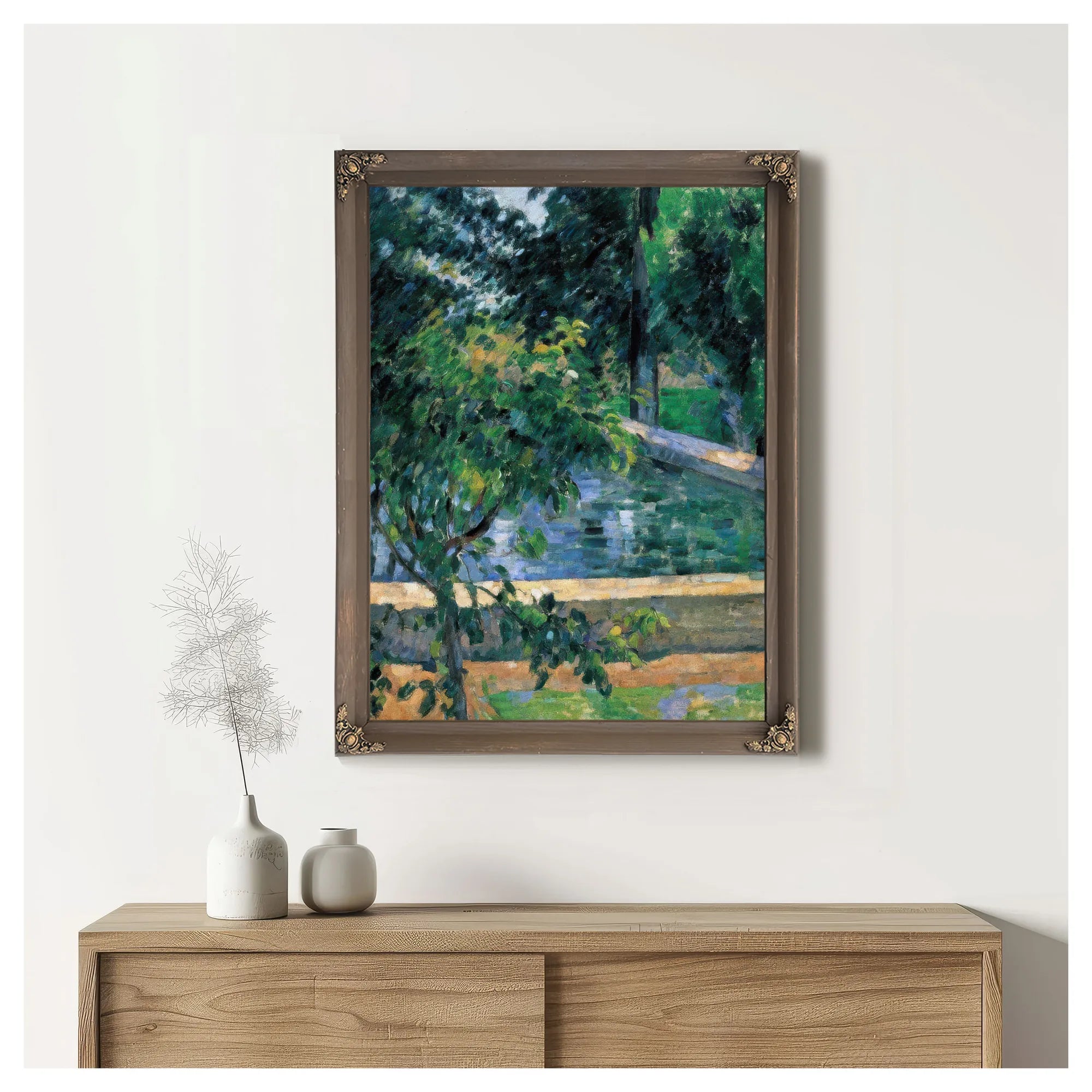 The Pool At Jas De Bouffan By Paul Cezanne Fine Art Print