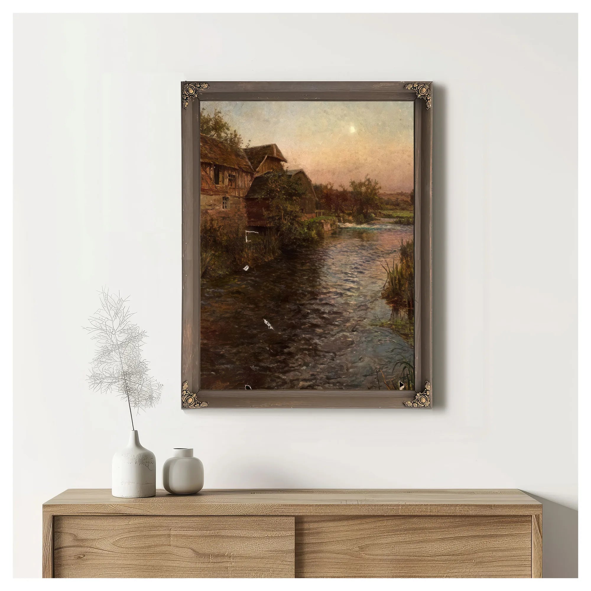 Mill In Moonlight By Louis Aston Knight Fine Art Print