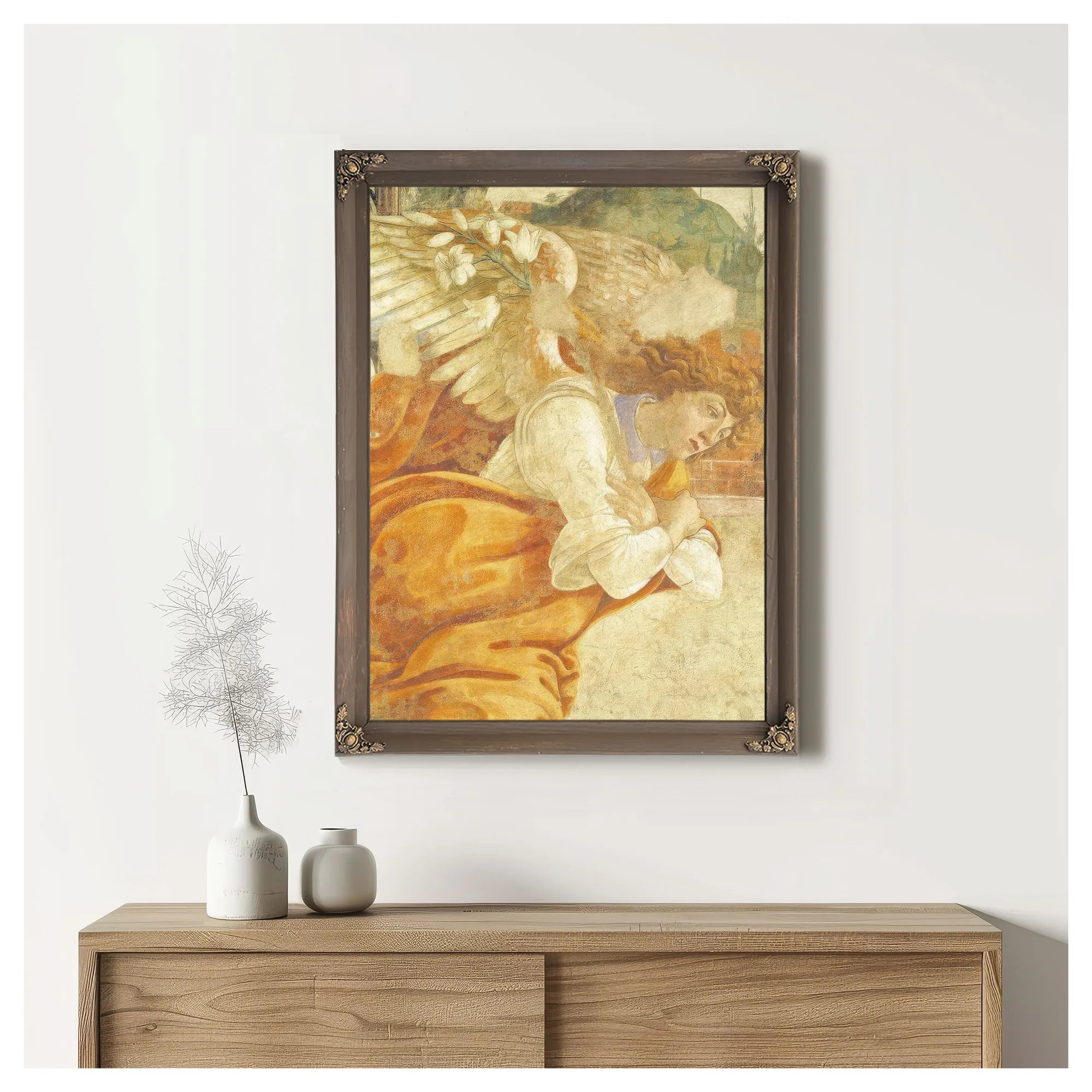 The Annunciation Detail Of The Archangel Gabriel From San Martino Della Scala By Sandro Botticelli Fine Art Print