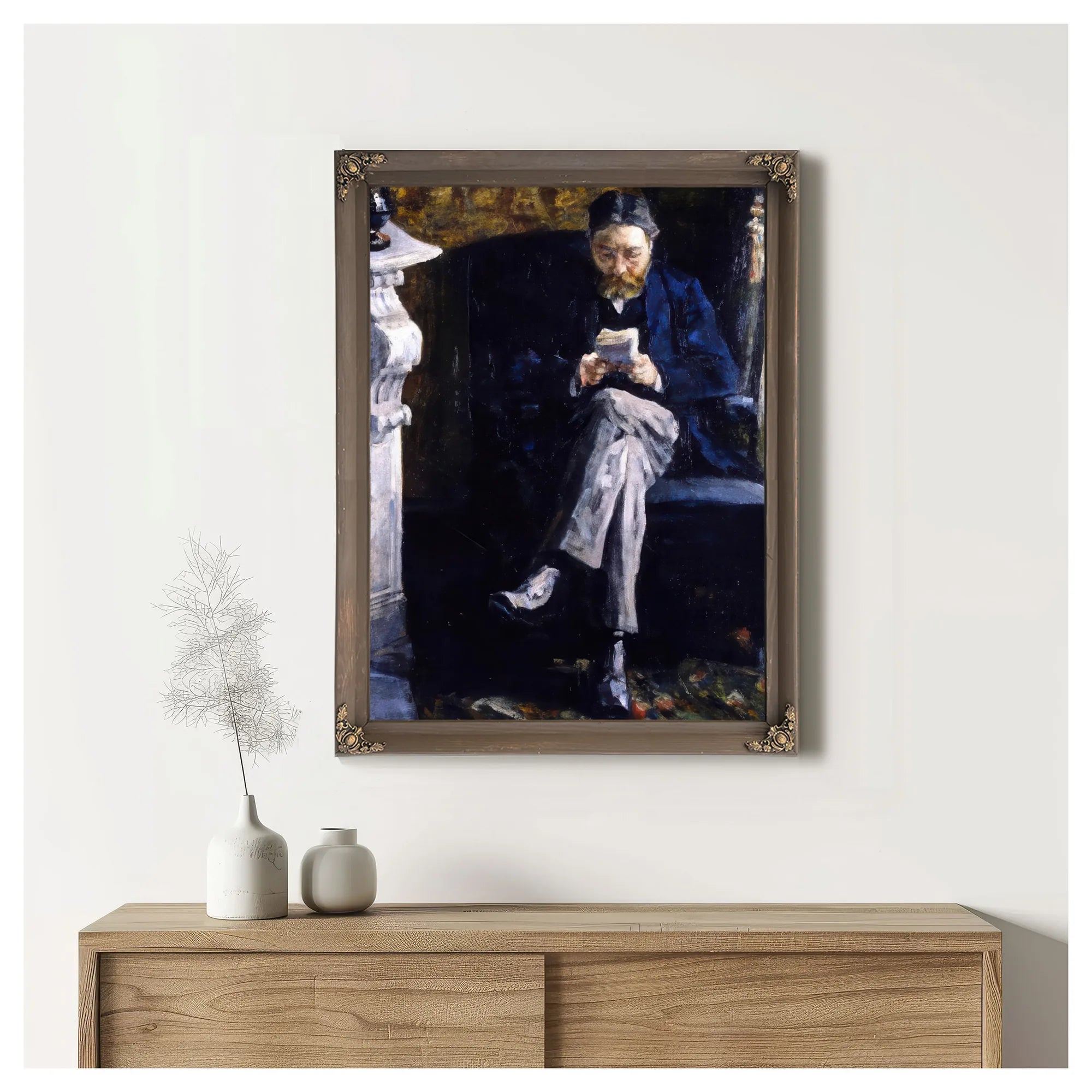 Portrait Of The Artist's Father By James Ensor Fine Art Print