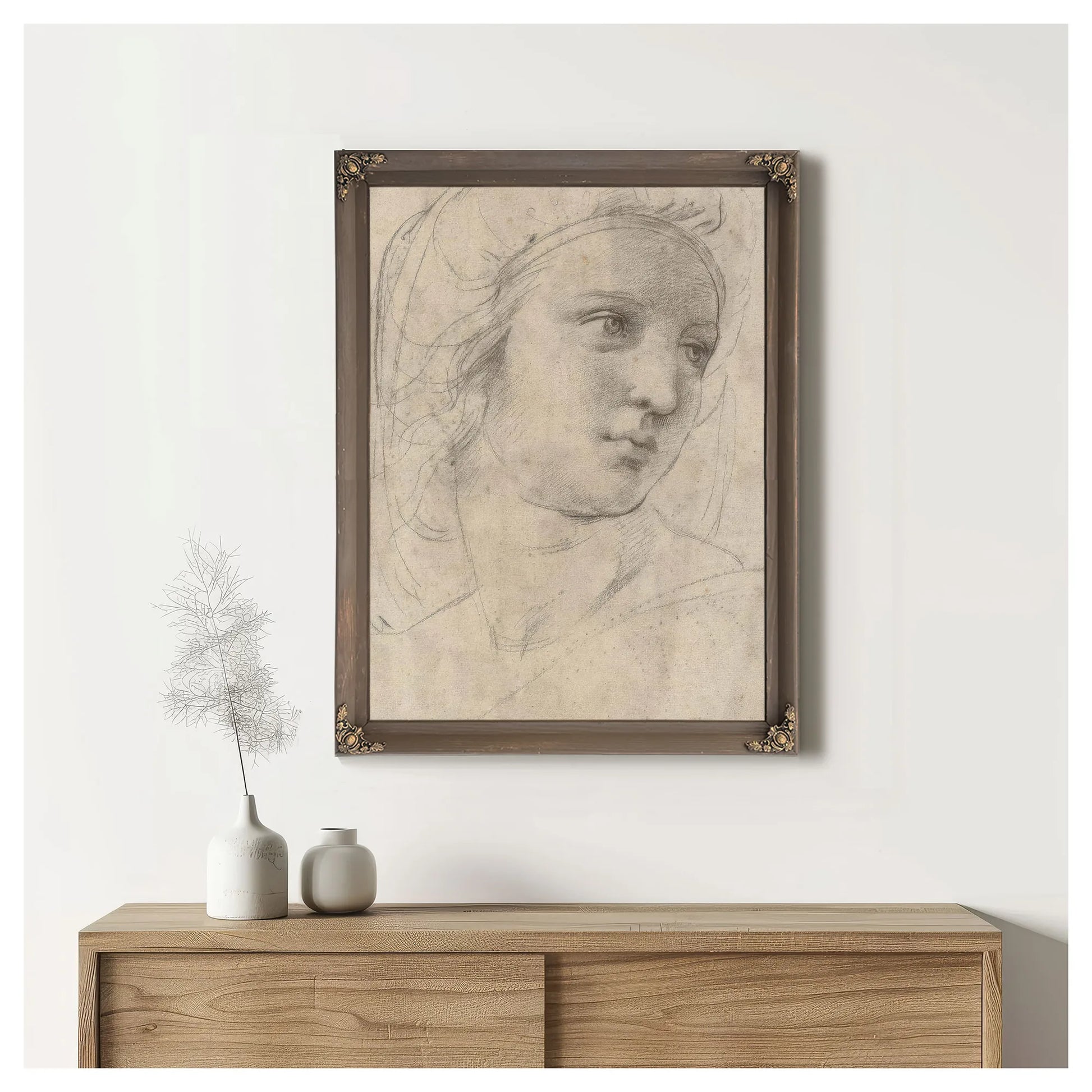 Head Of A Muse By Raphael Fine Art Print