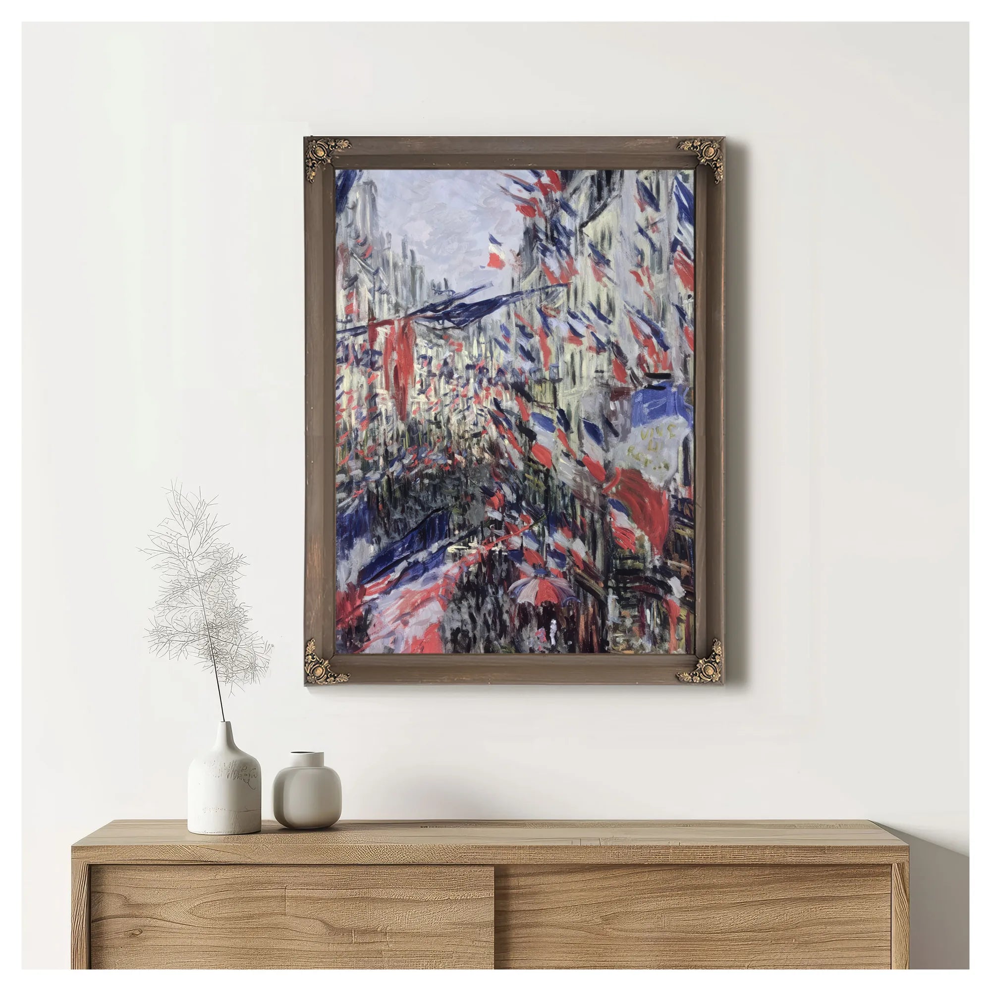 The Rue Saint Denis, Celebration Of June 30, 1878 By Claude Monet Fine Art Print
