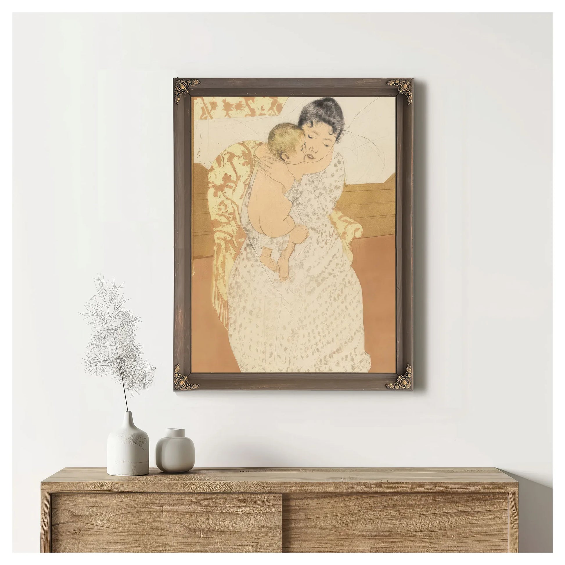 Maternal Caress By Mary Cassatt Fine Art Print