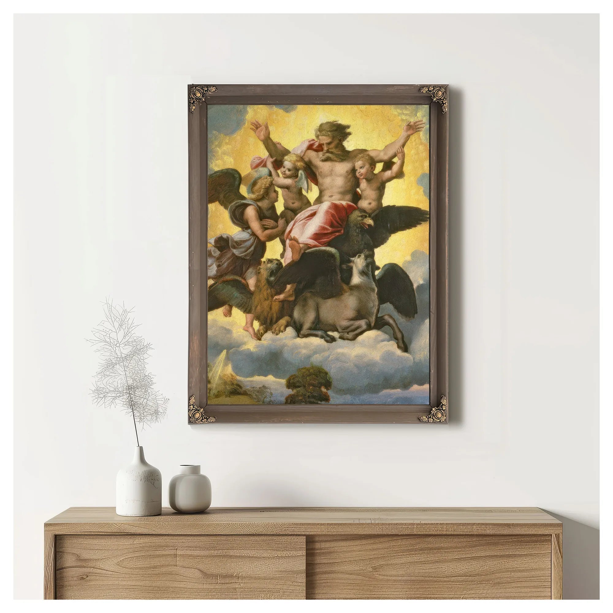 Vision Of Ezekiel By Raphael Fine Art Print