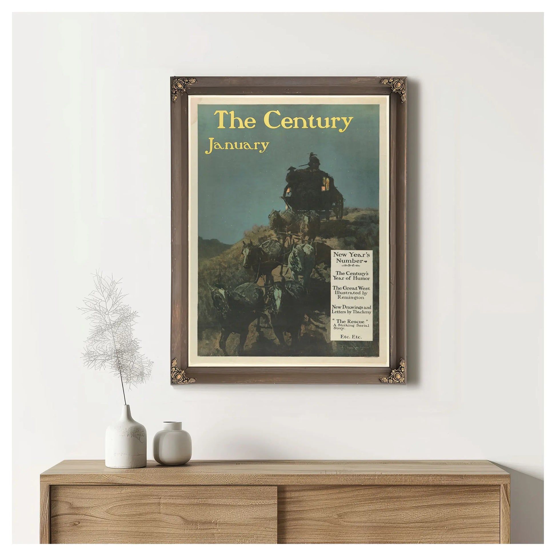 The Century New Year S Number January by Frederic Remington