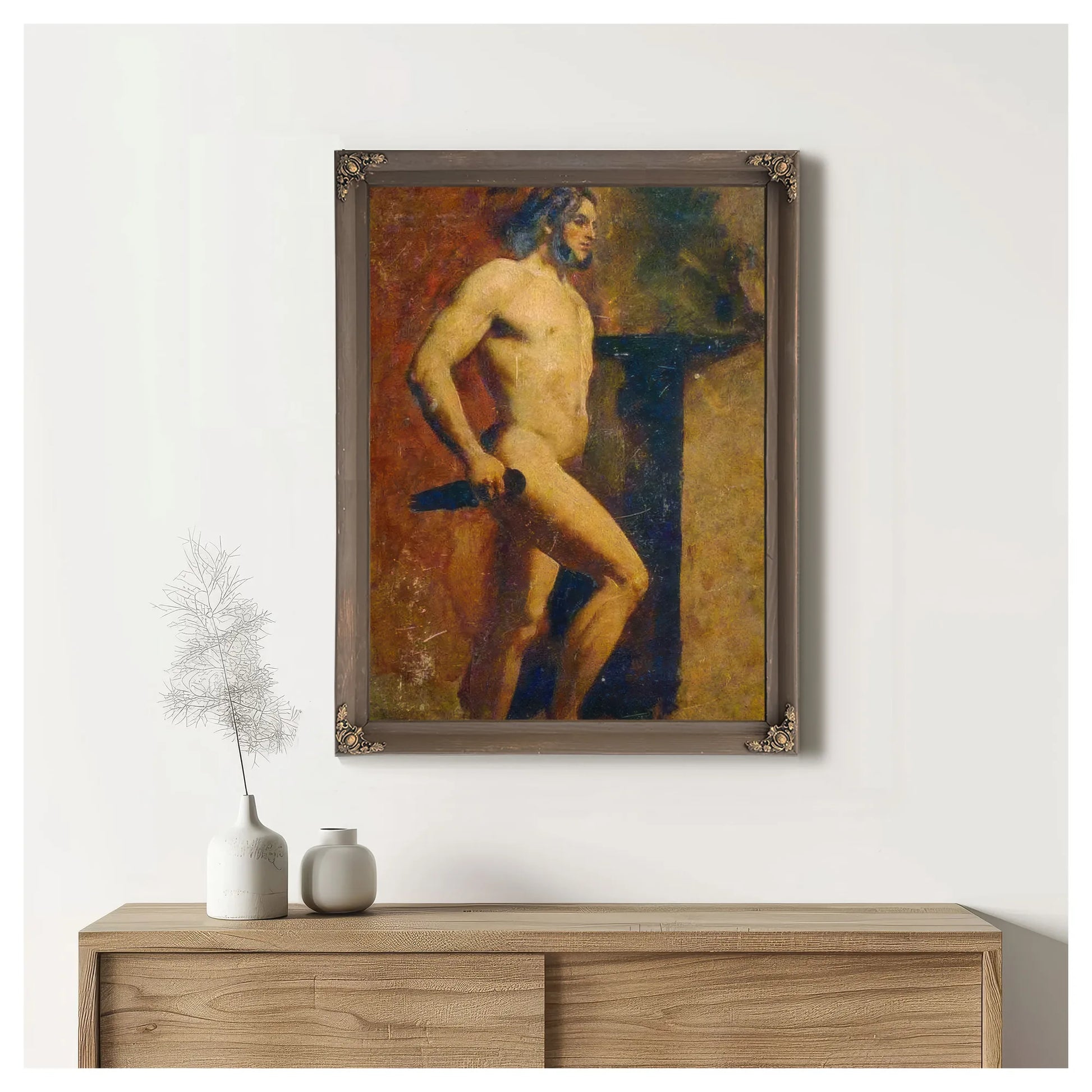 Male Nude With Dagger By William Etty Fine Art Print