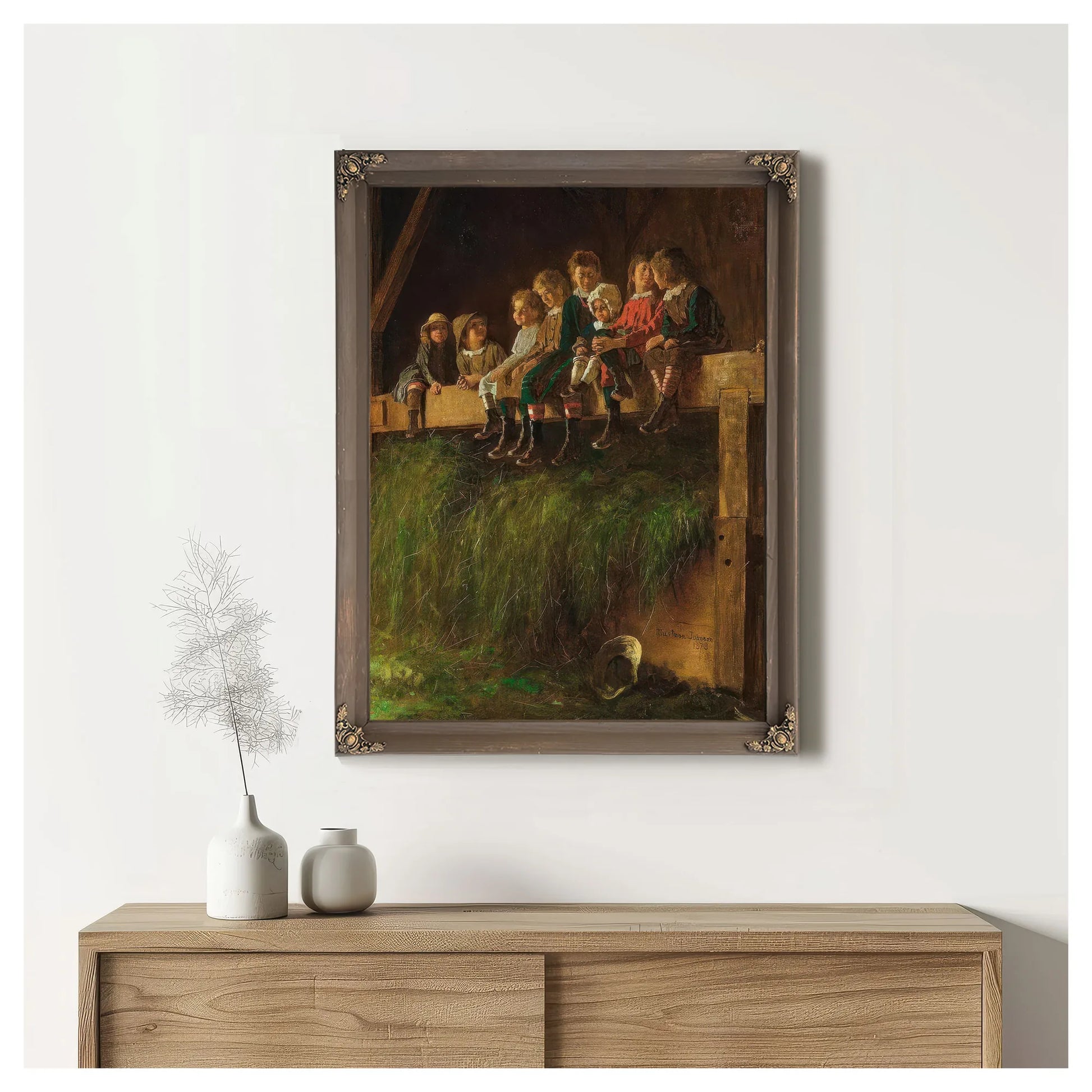 Barn Swallows By Eastman Johnson Fine Art Print