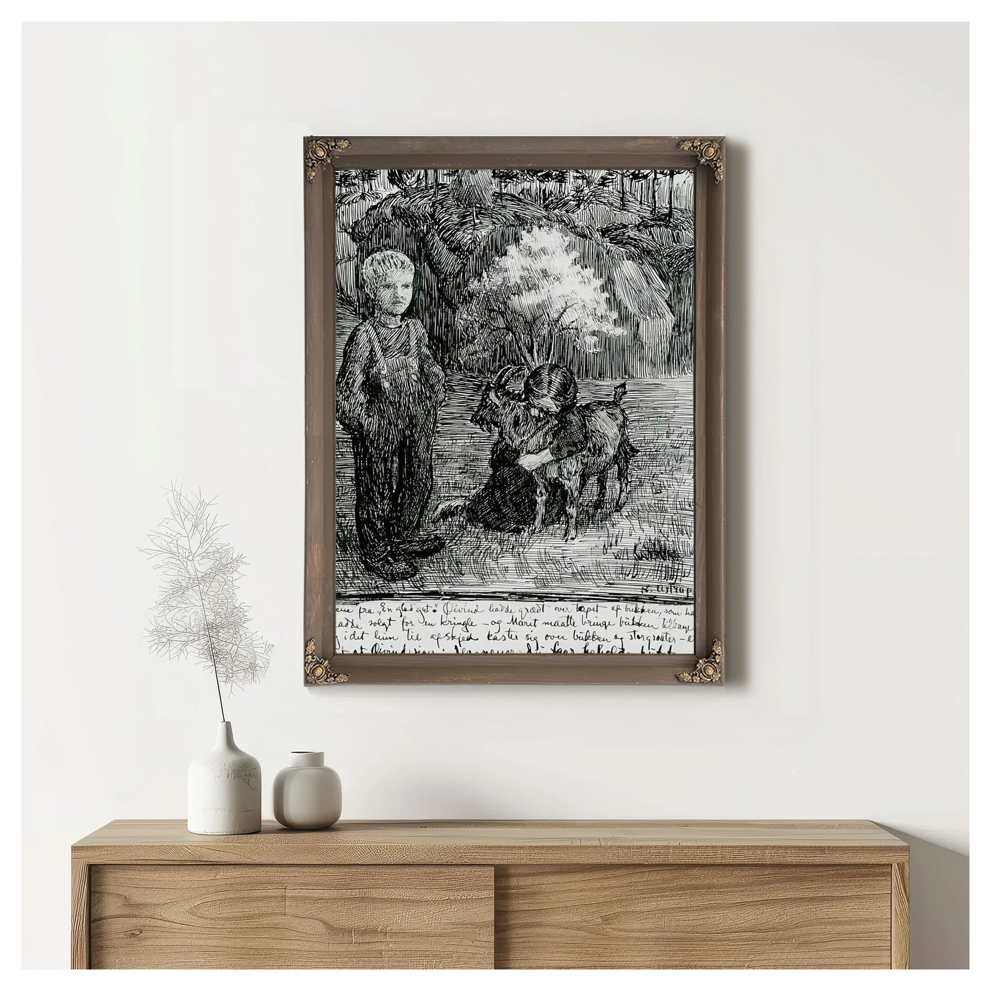 Bj. Bjornson, Scene From A Happy Boy(1) By Nicolai Astrup Fine Art Print