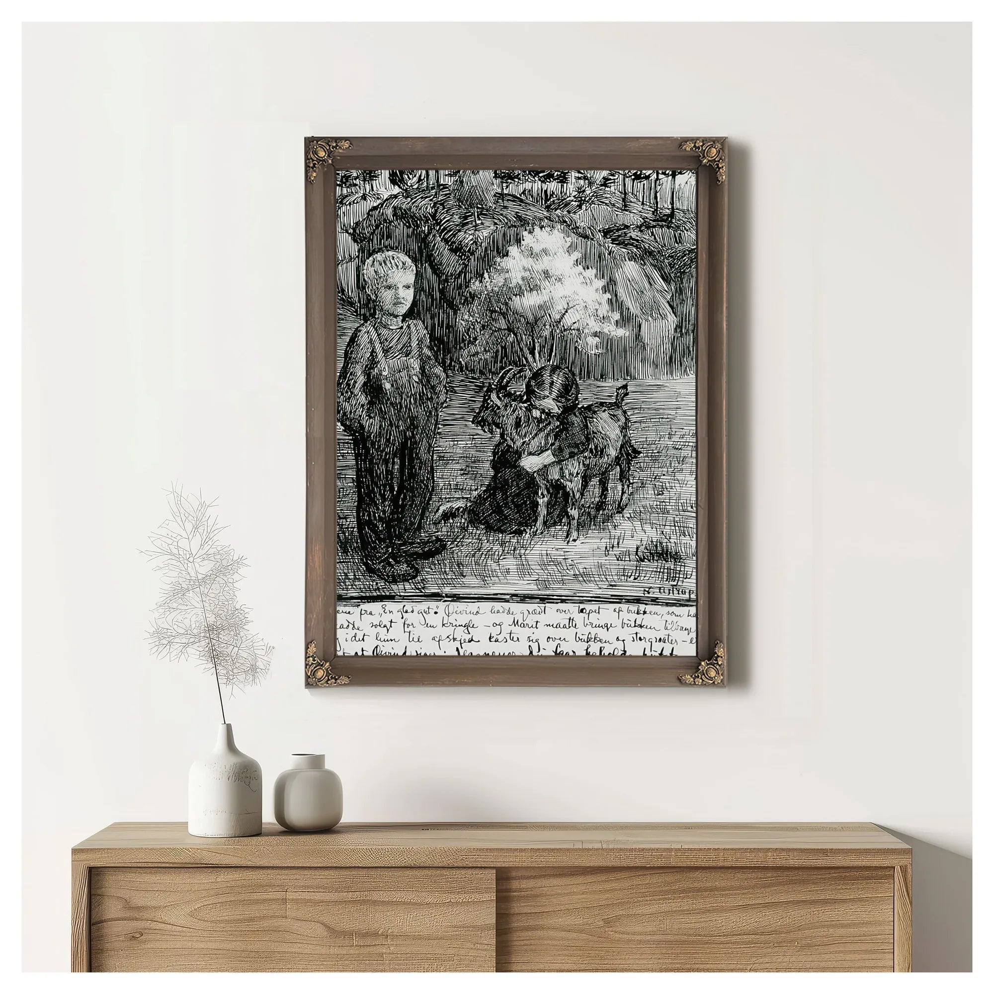 Bj. Bjornson, Scene From A Happy Boy(1) By Nicolai Astrup Fine Art Print