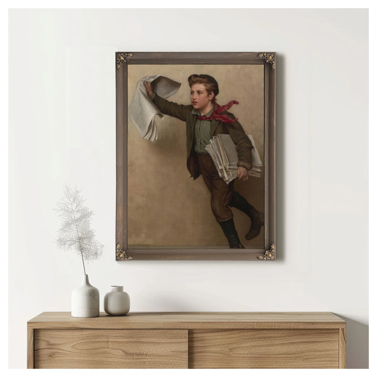 Extra, Extra (The Paper Boy) By John George Brown Fine Art Print