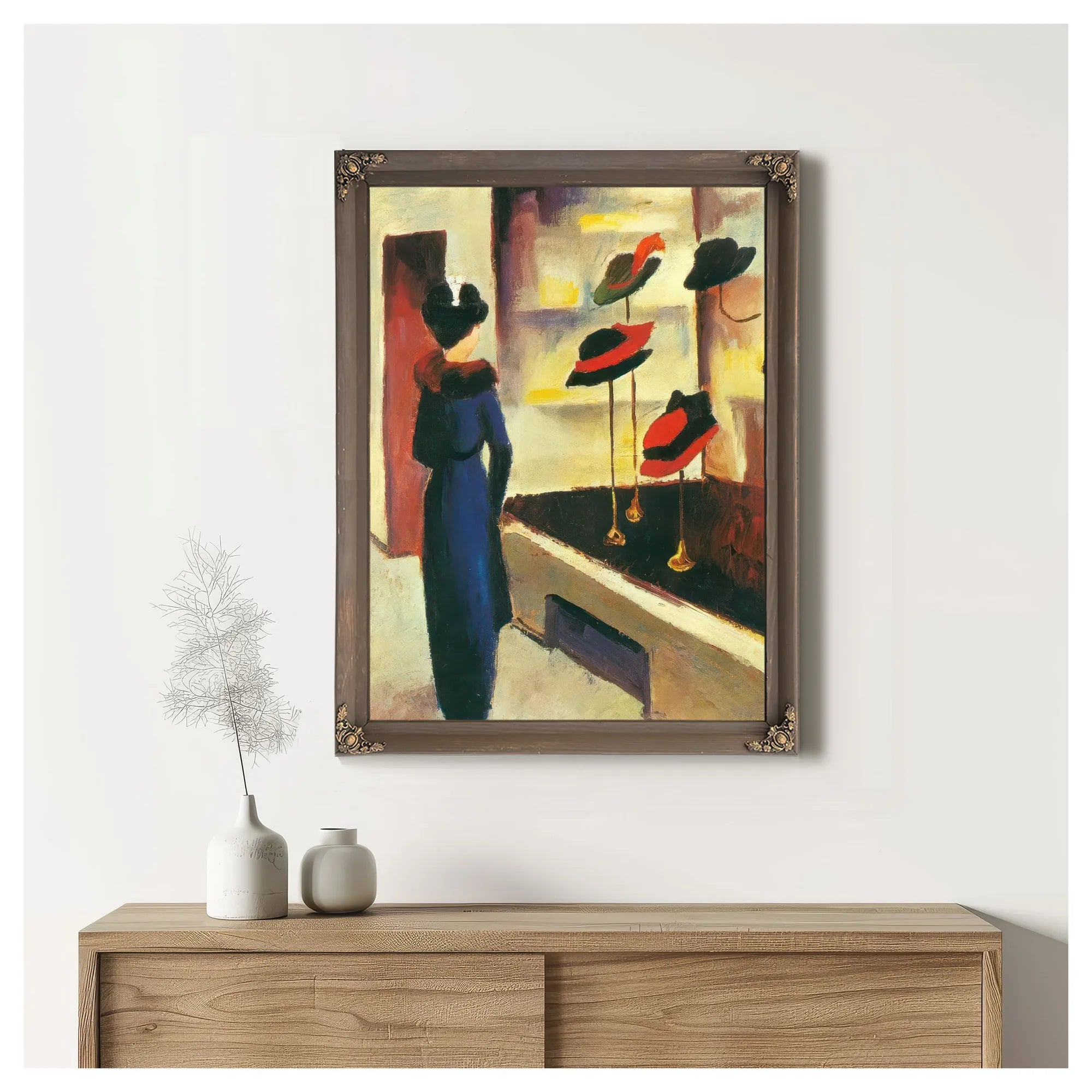 Hat Shop By August Macke Fine Art Print