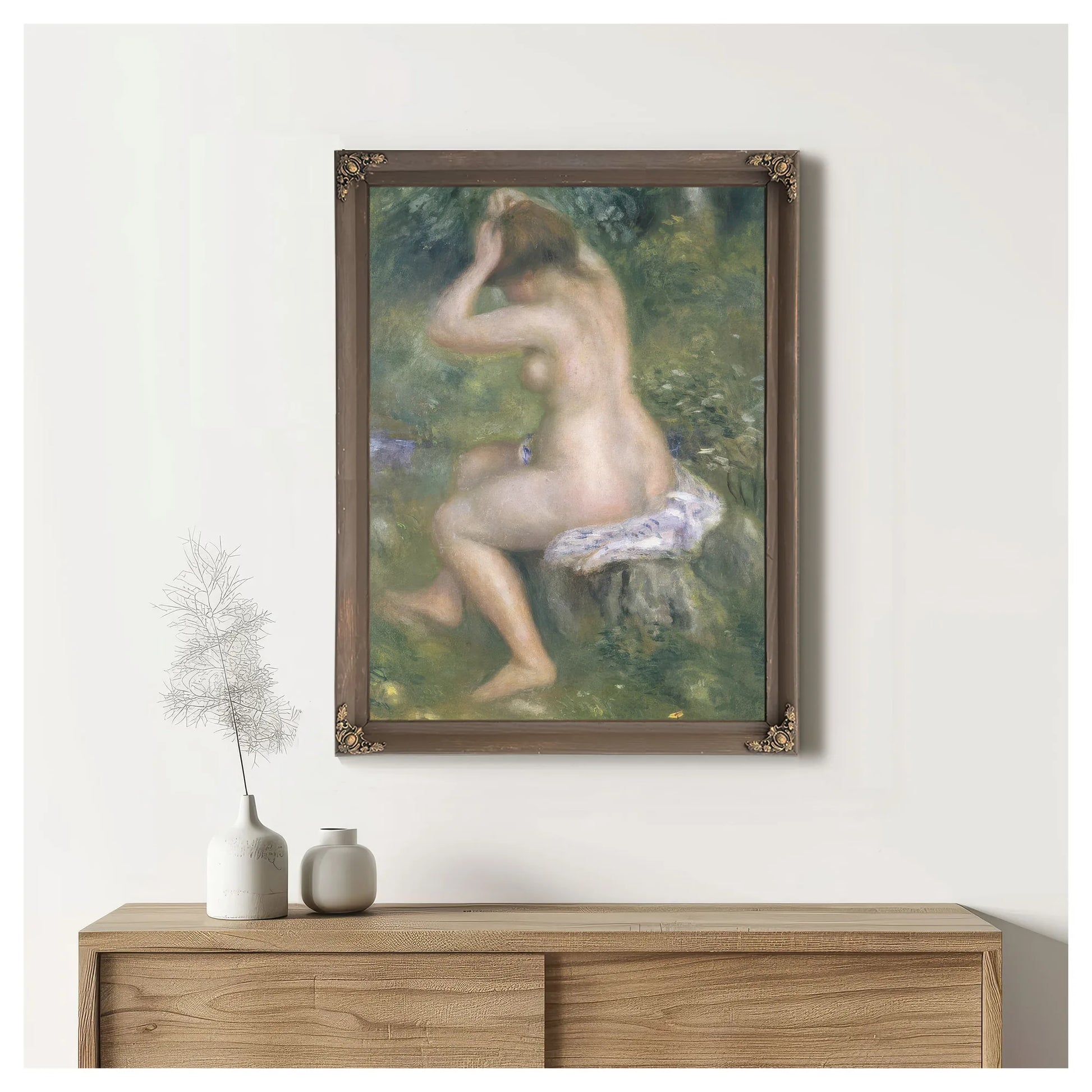 A Bather By Pierre Auguste Renoir Fine Art Print