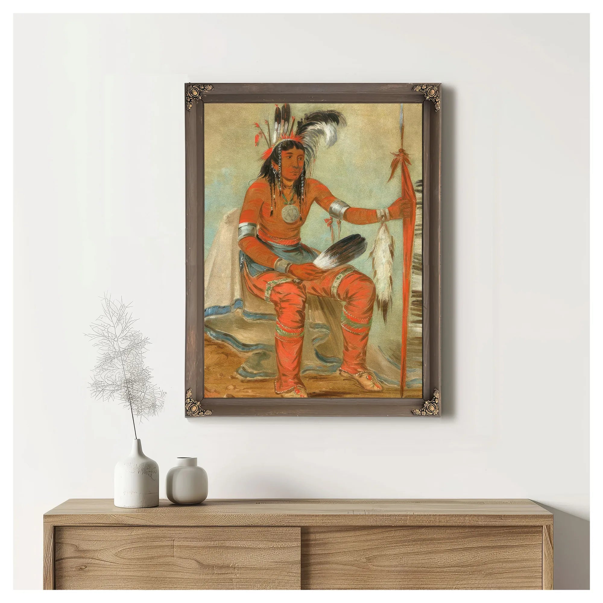 O'n Daig, The Crow, A Dandy By George Catlin Fine Art Print