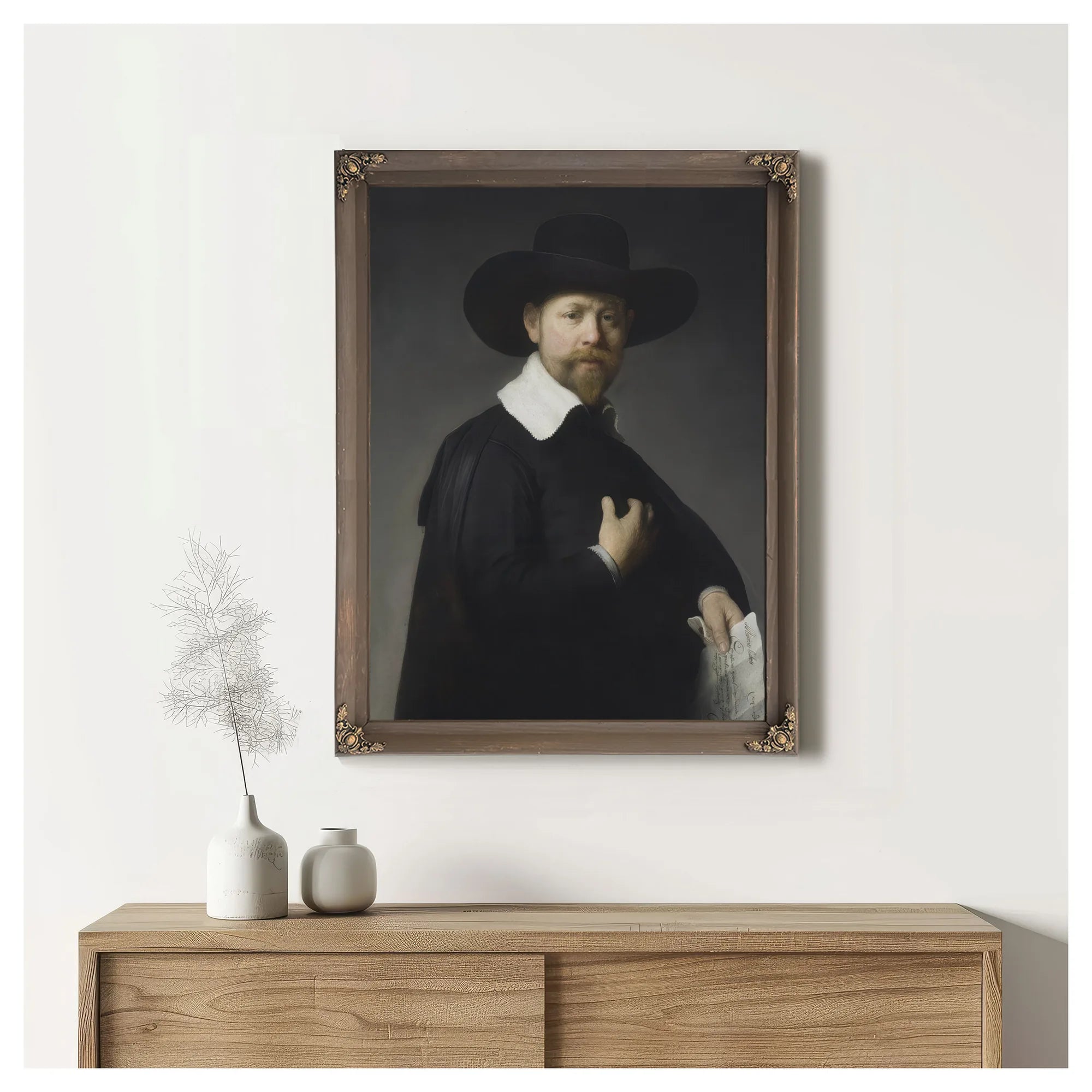 Portrait Of Marten Looten By Rembrandt Fine Art Print