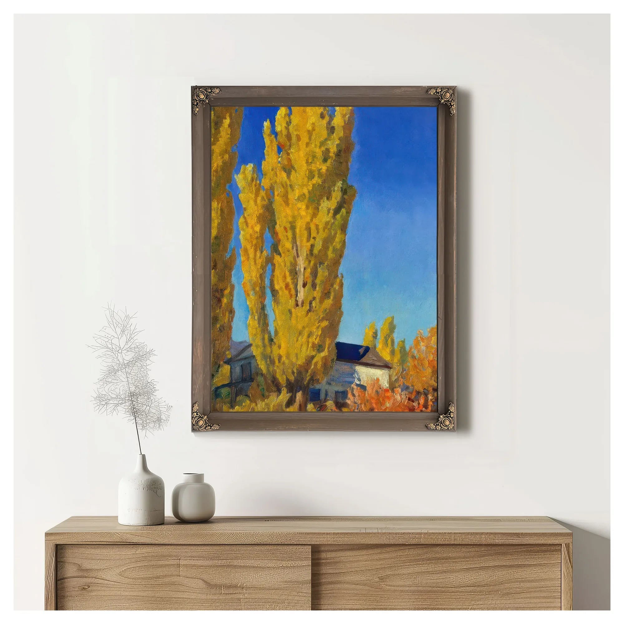 Poplars Of Old Carson By Maynard Dixon Fine Art Print