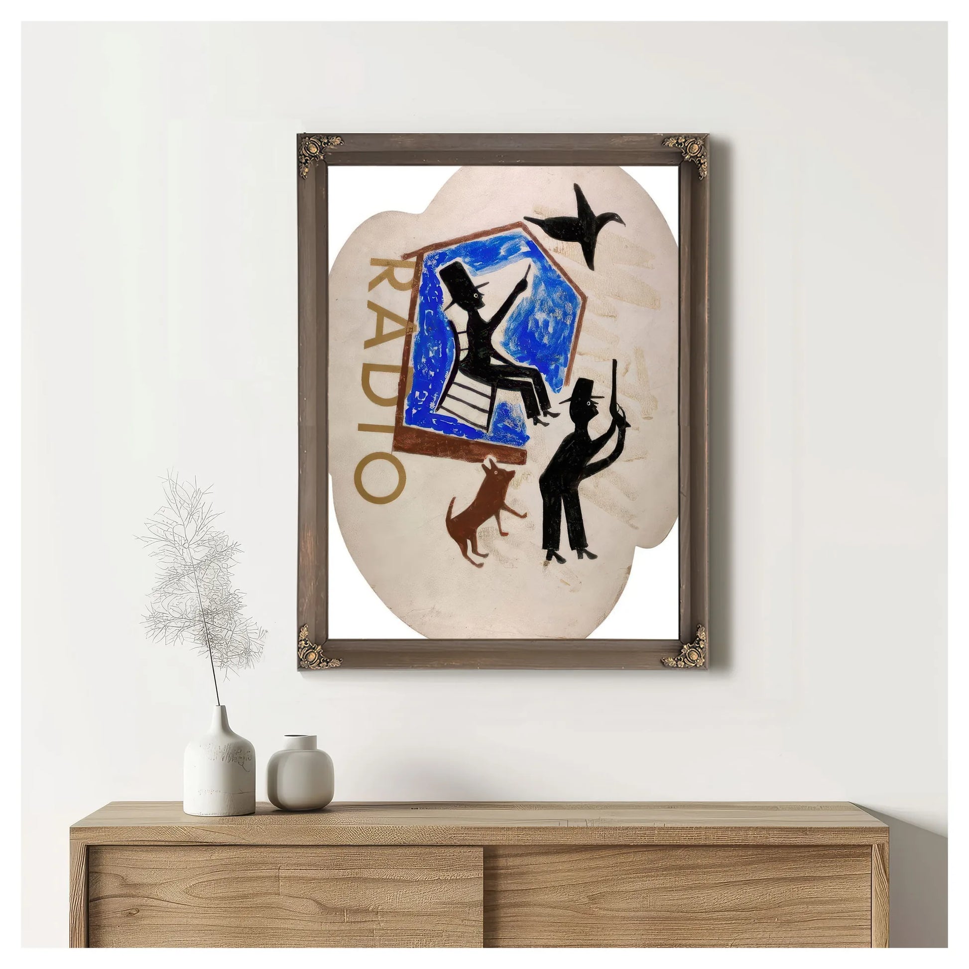 Untitled Radio By Bill Traylor Fine Art Print