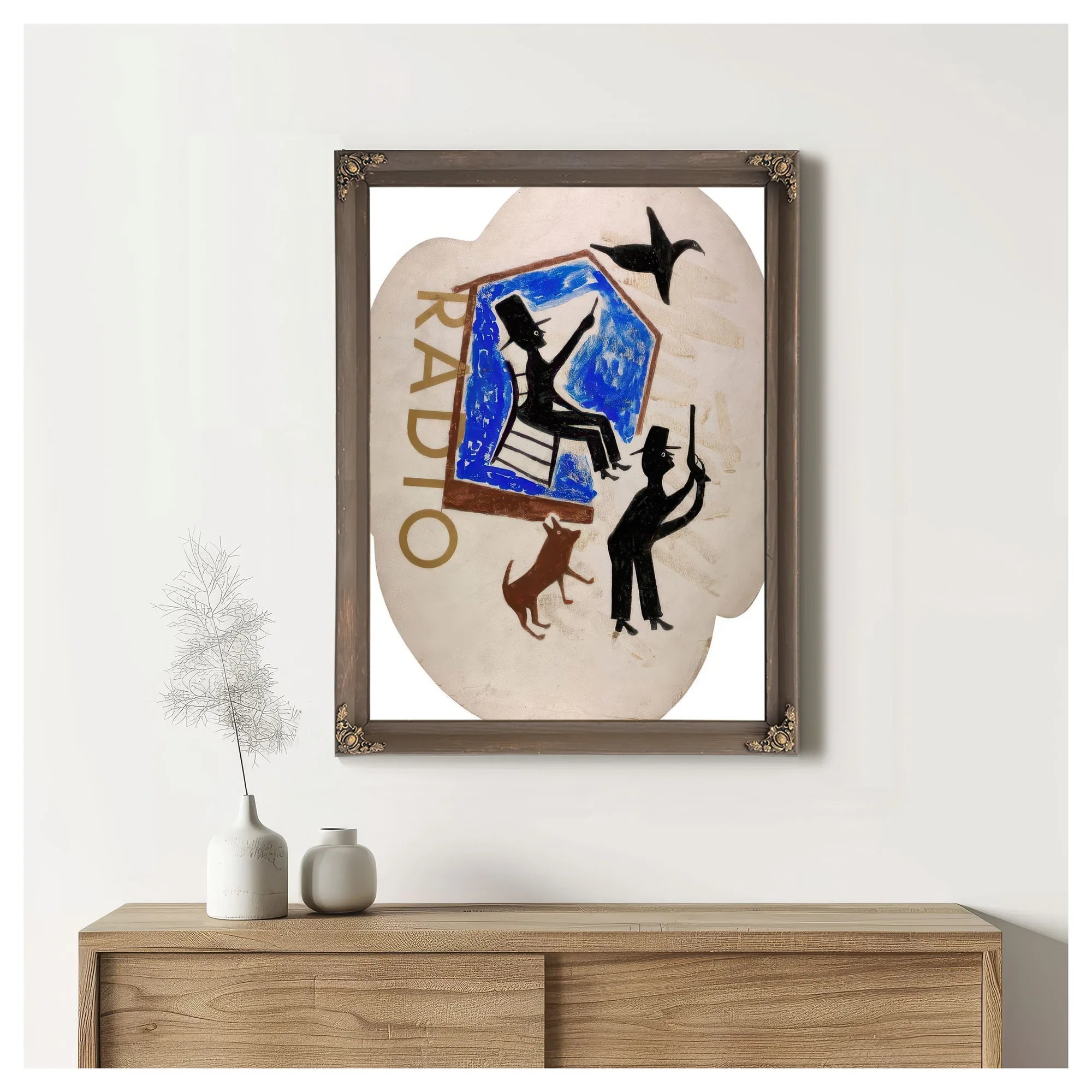 Untitled Radio By Bill Traylor Fine Art Print