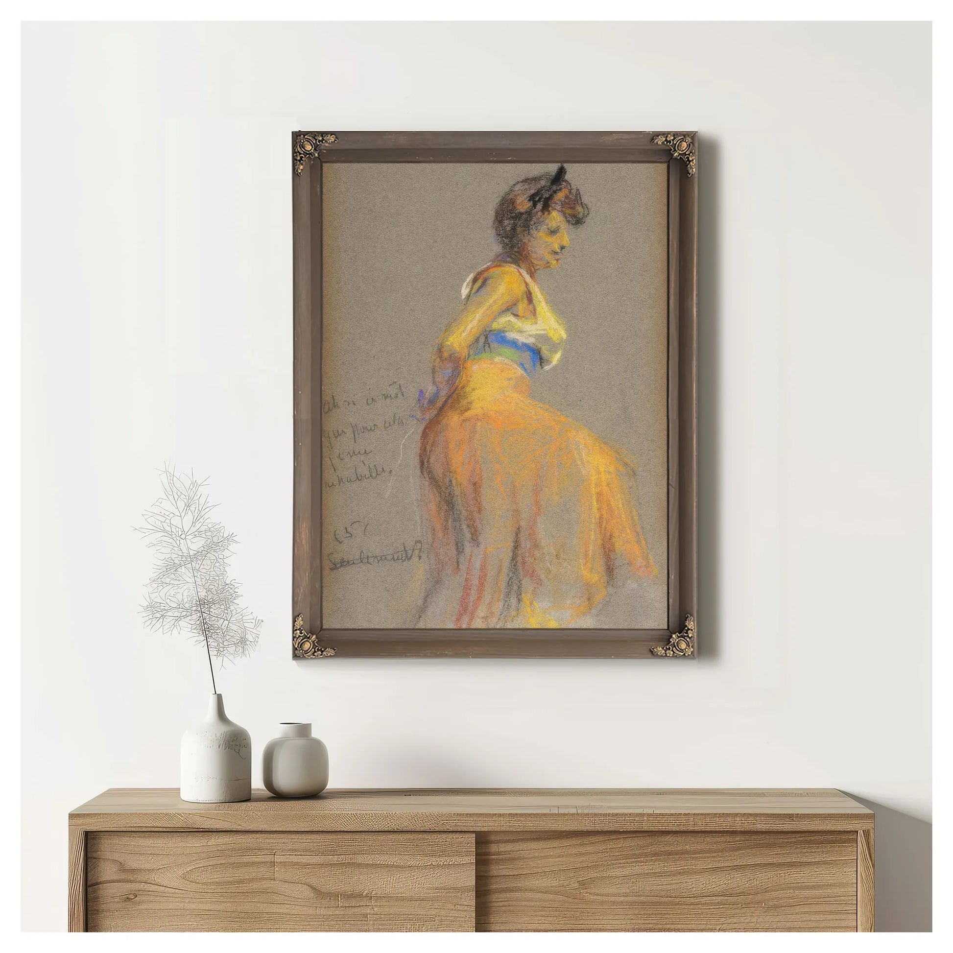 Model In Yellows By Alice Pike Barney Fine Art Print