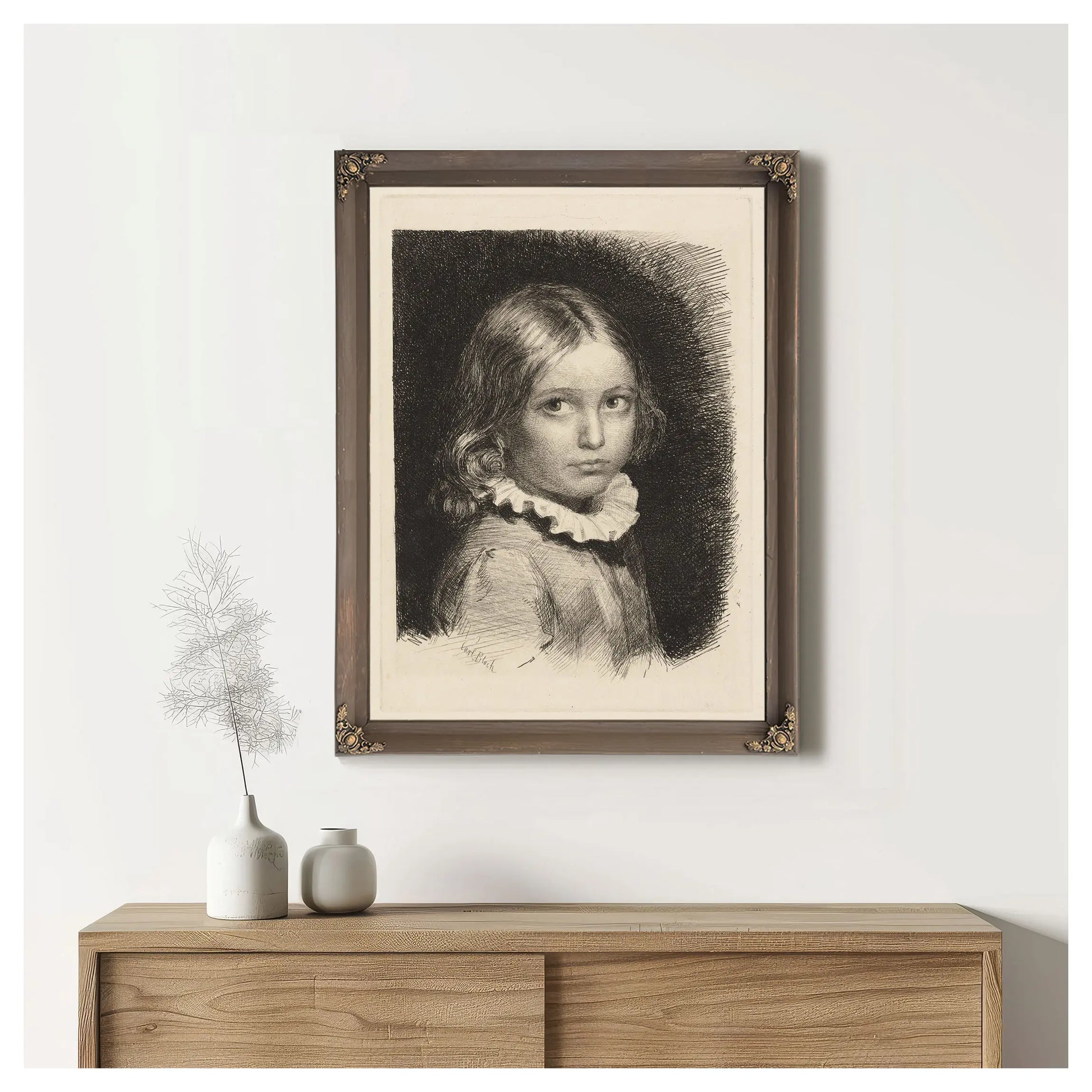 Child Portrait Of Clara Emilie Rose Bloch by Carl Bloch
