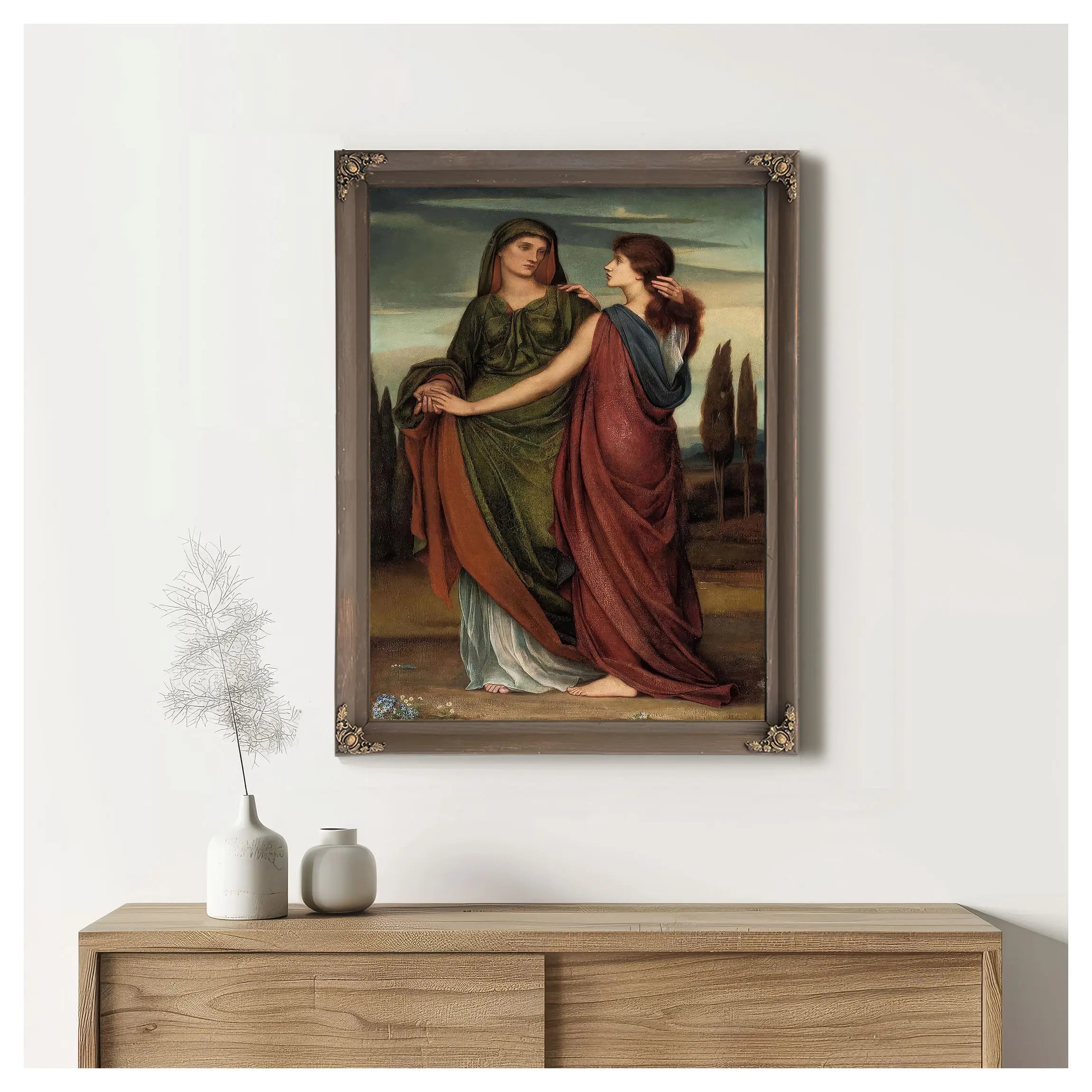 Naomi And Ruth 1887 by Evelyn De Morgan