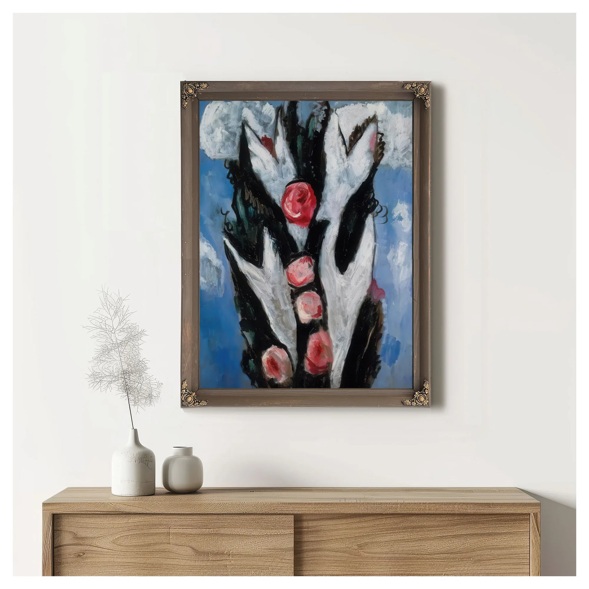 Roses By Marsden Hartley Fine Art Print