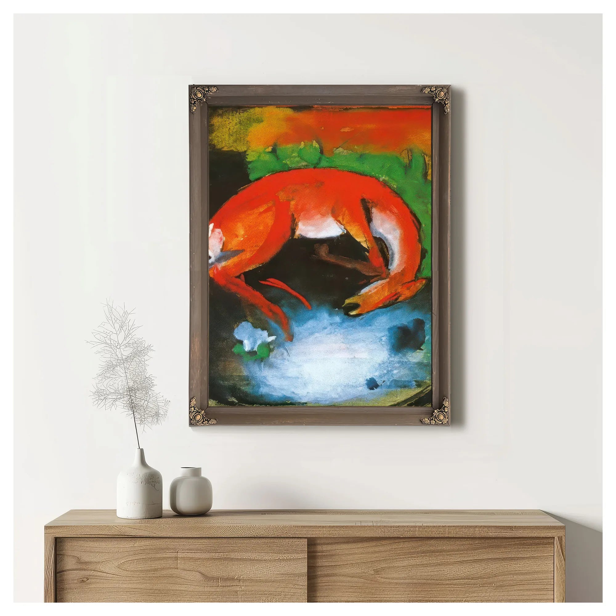 Dead Deer By Franz Marc Fine Art Print