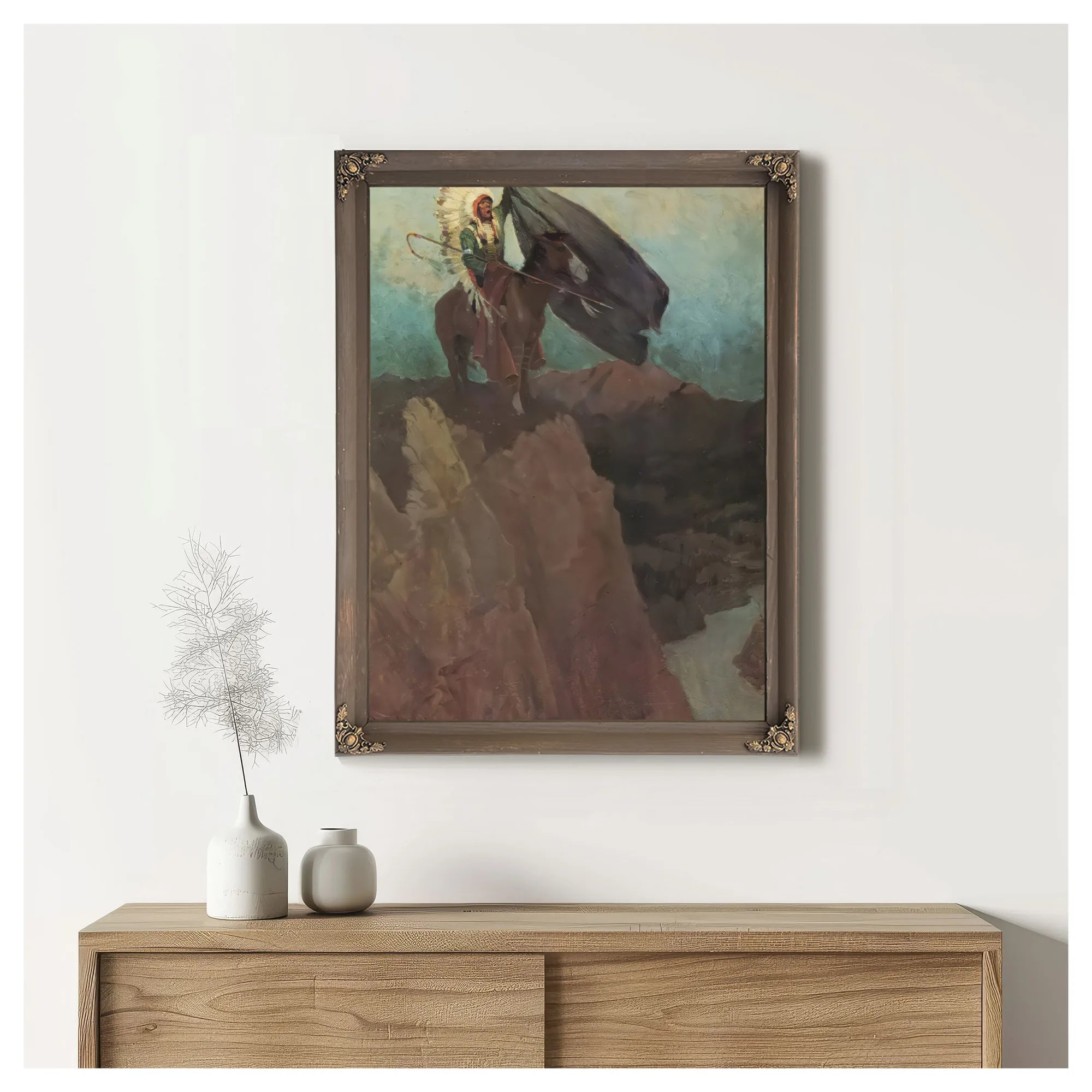 Calling The Sun Dance By NC Wyeth Fine Art Print