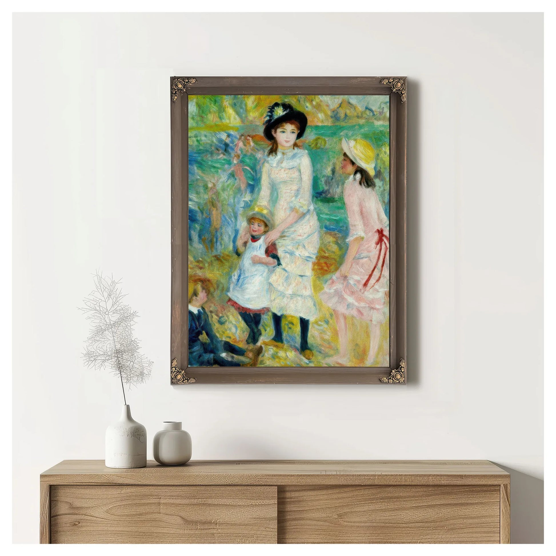 Children On The Seashore, Guernsey By Pierre August Renoir Fine Art Print