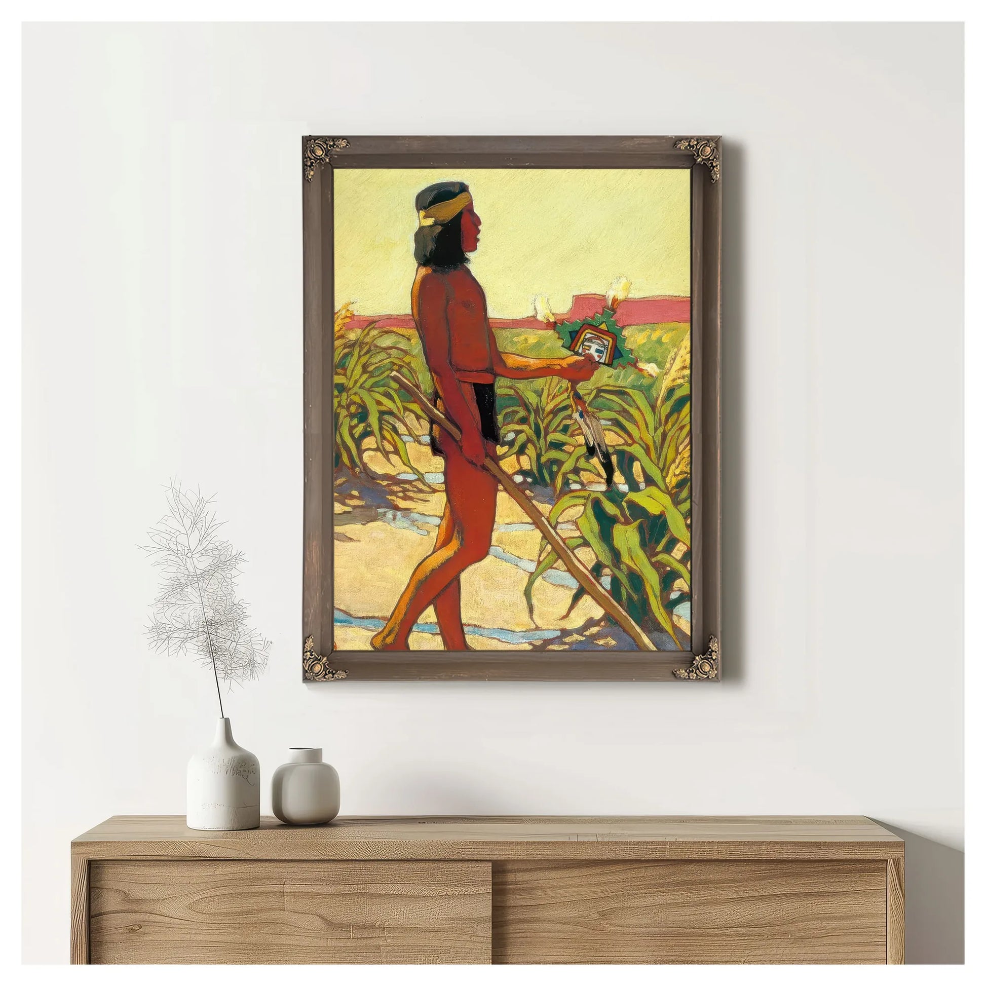 Guard Of The Cornfield By Maynard Dixon Fine Art Print