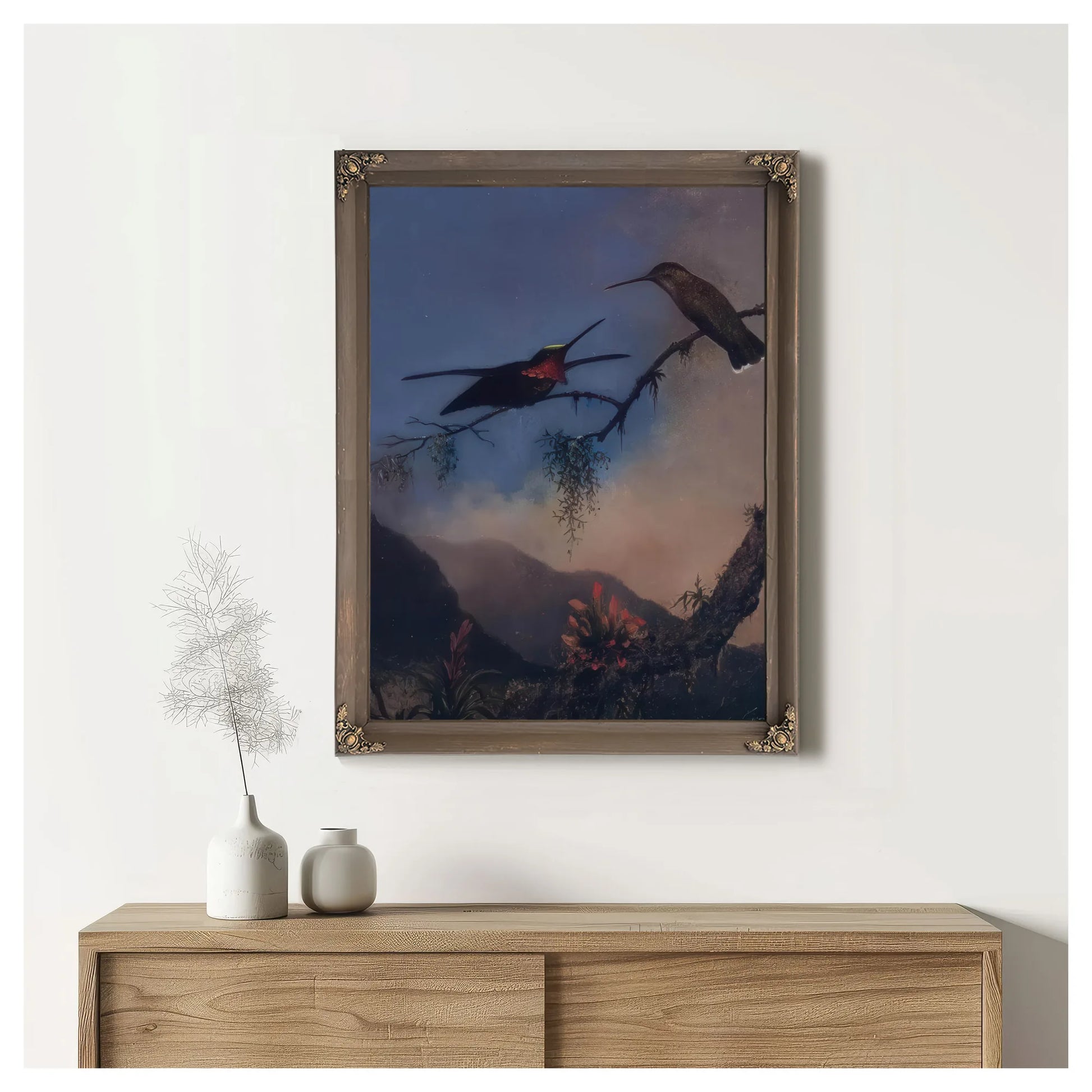Stripe Breasted Starthroat By Martin Johnson Heade Fine Art Print