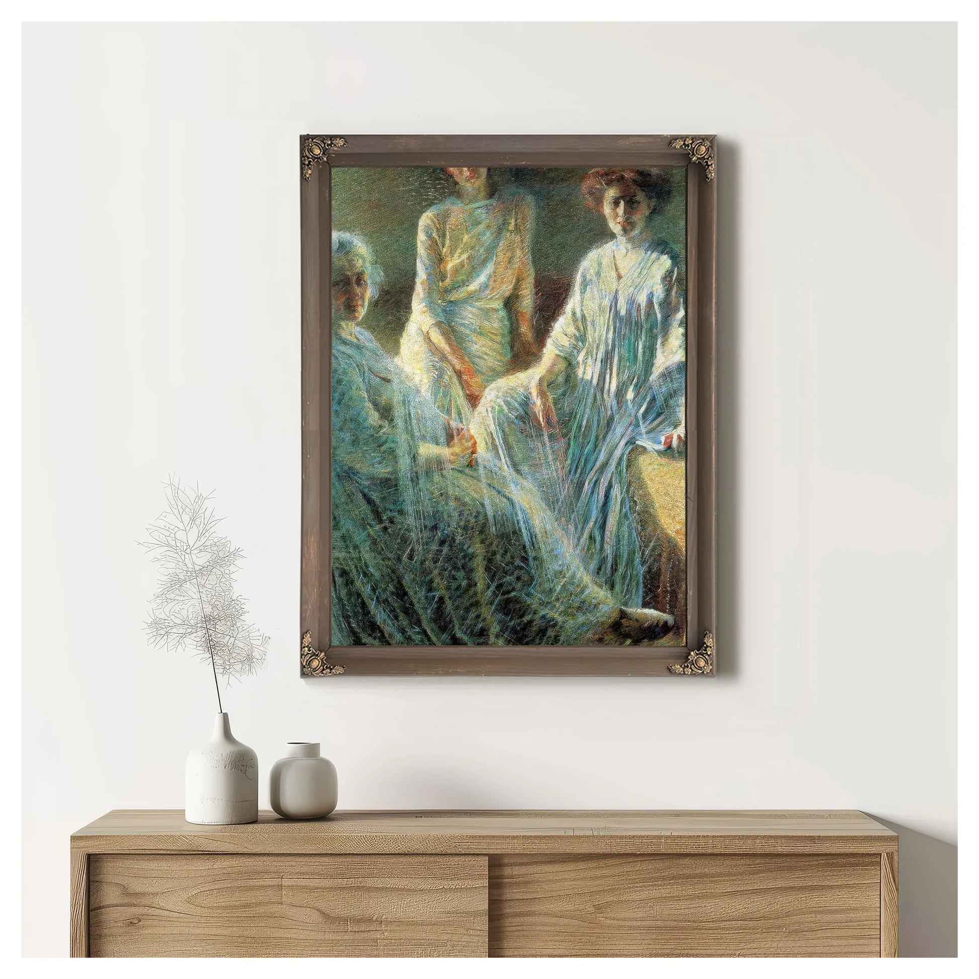 Three Women 1910 Divisionism Oil On Canvas Private Collection By Umberto Boccioni Fine Art Print