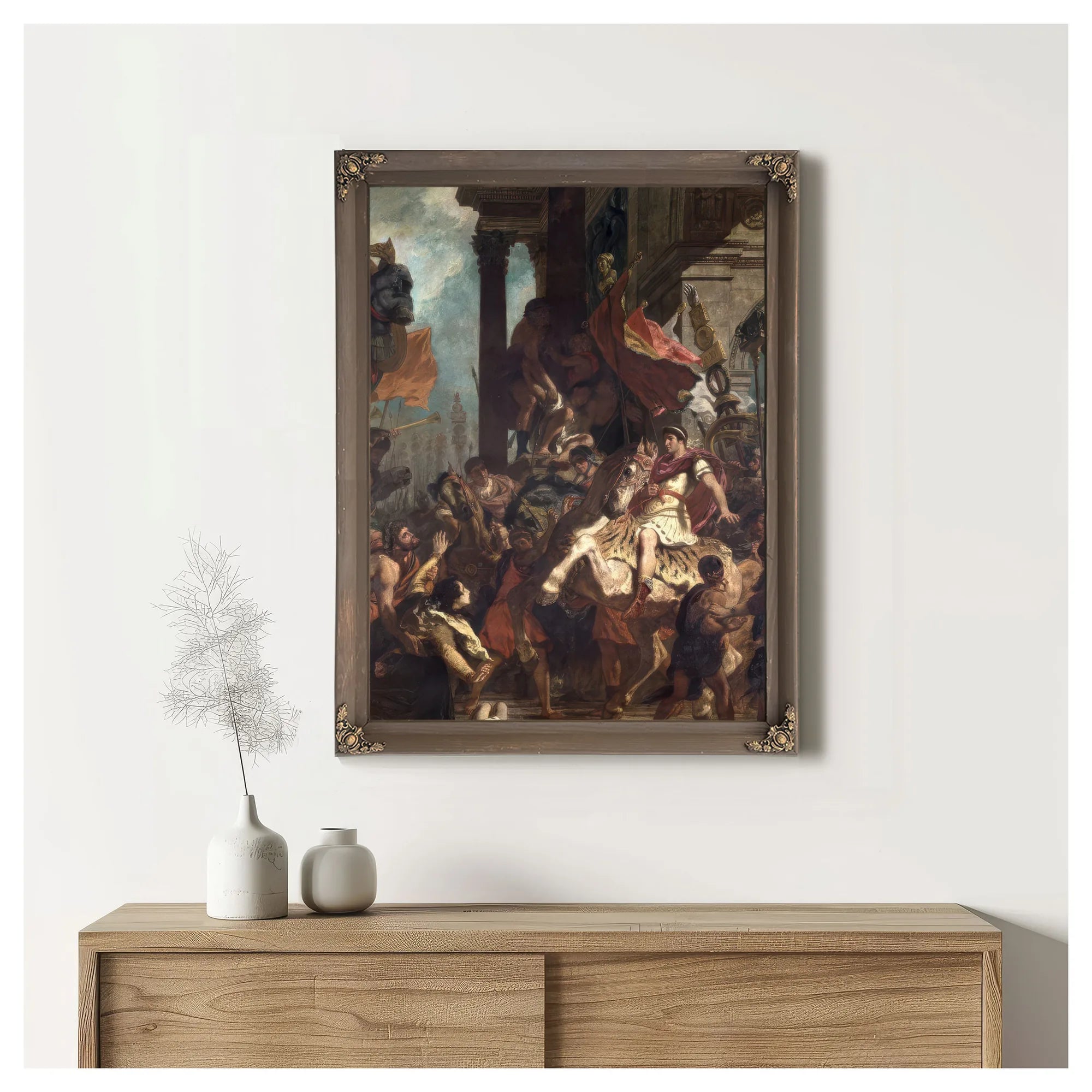 The Justice Of Trajan (53 117) By Ferdinand Victor Eugene Delacroix Fine Art Print