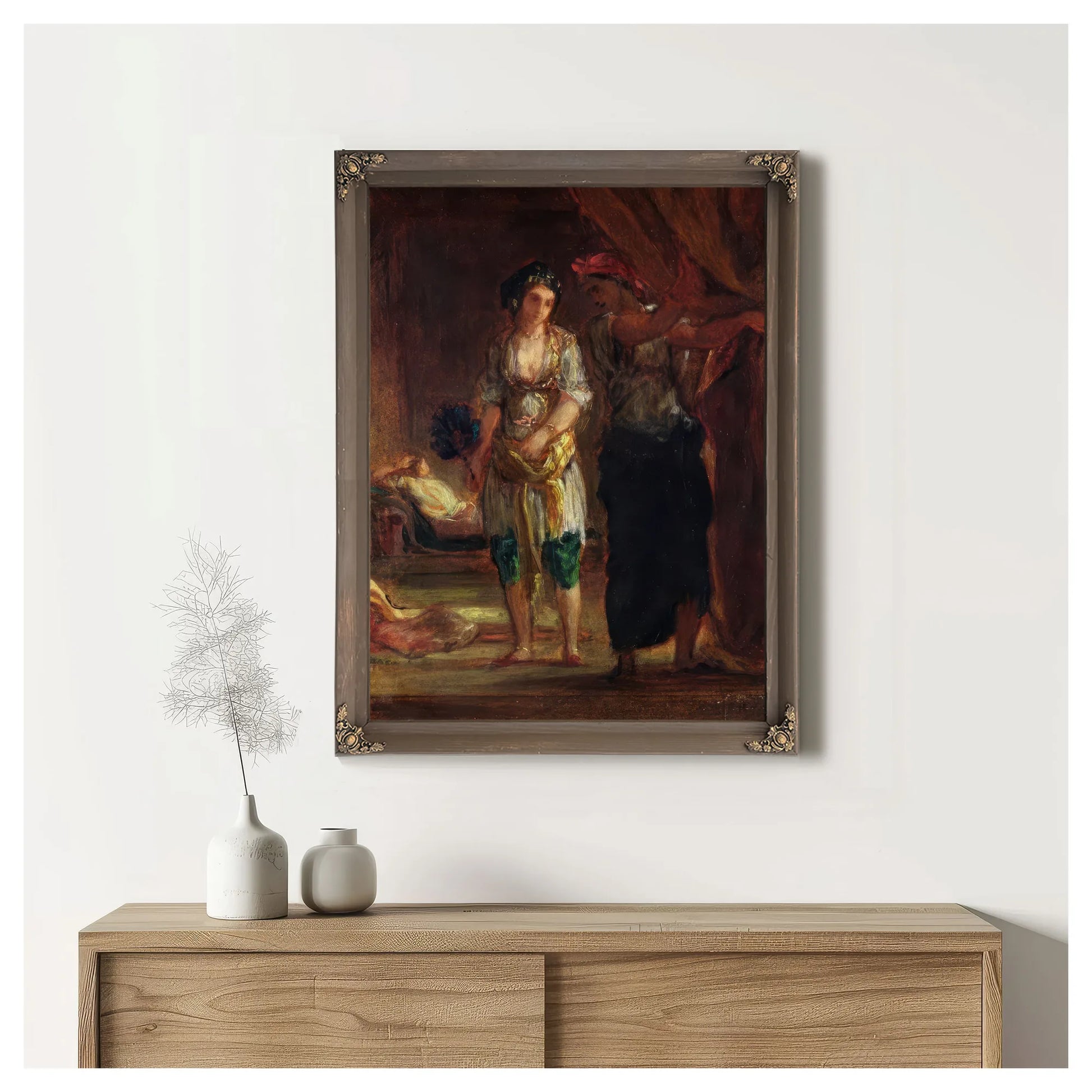 Interior Of A Harem In Oran By Ferdinand Victor Eugene Delacroix Fine Art Print