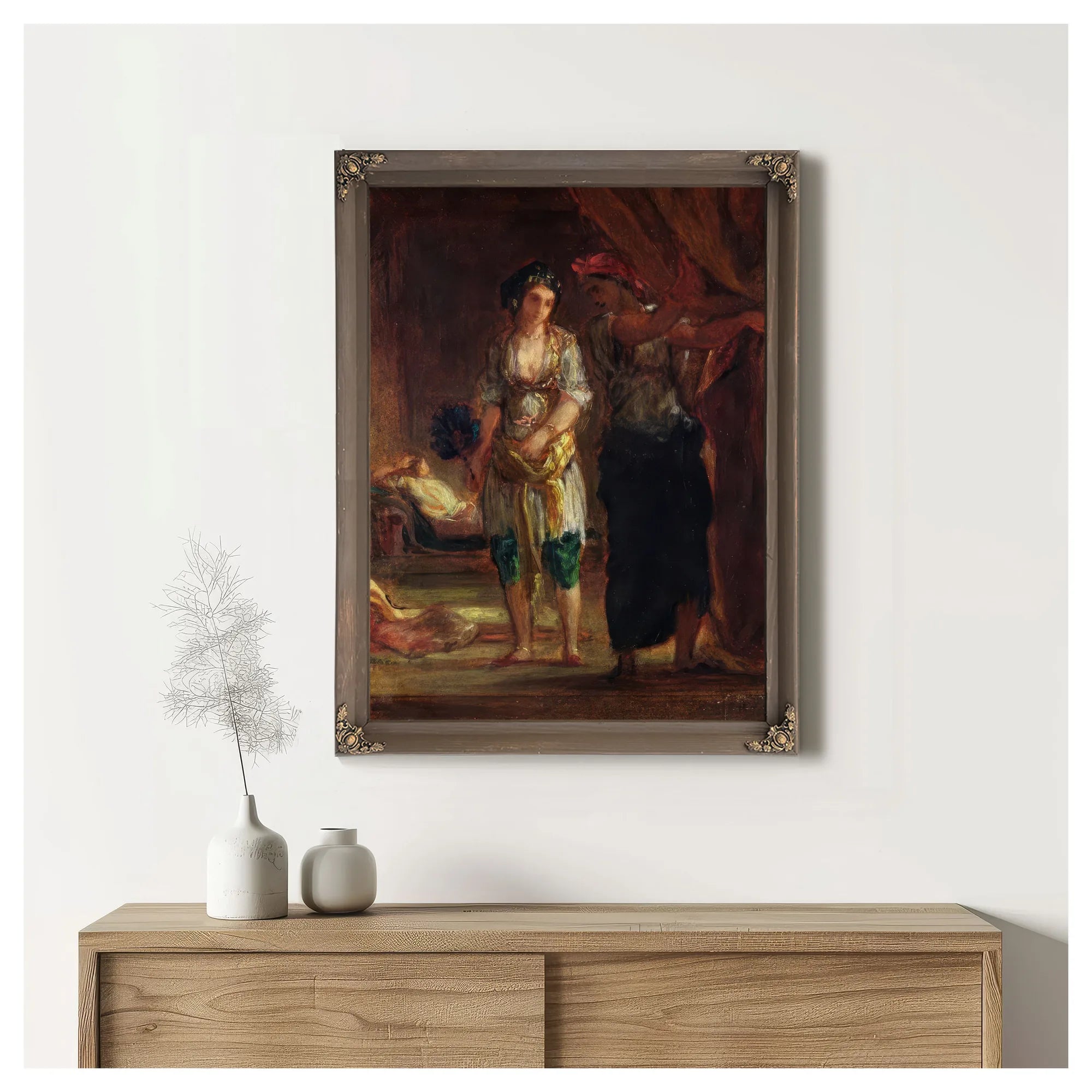 Interior Of A Harem In Oran By Ferdinand Victor Eugene Delacroix Fine Art Print