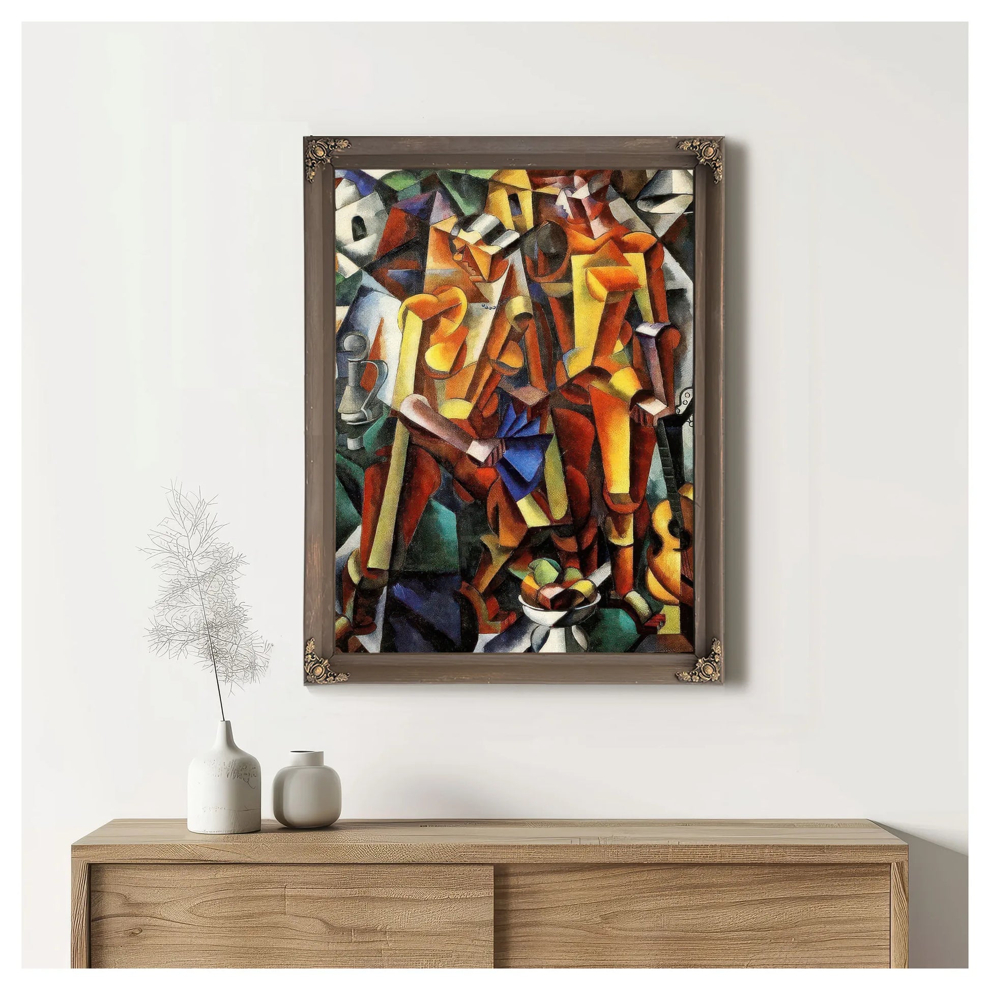 Composition With Figures 1913 160X124 3Cm By Liubov Popova Fine Art Print