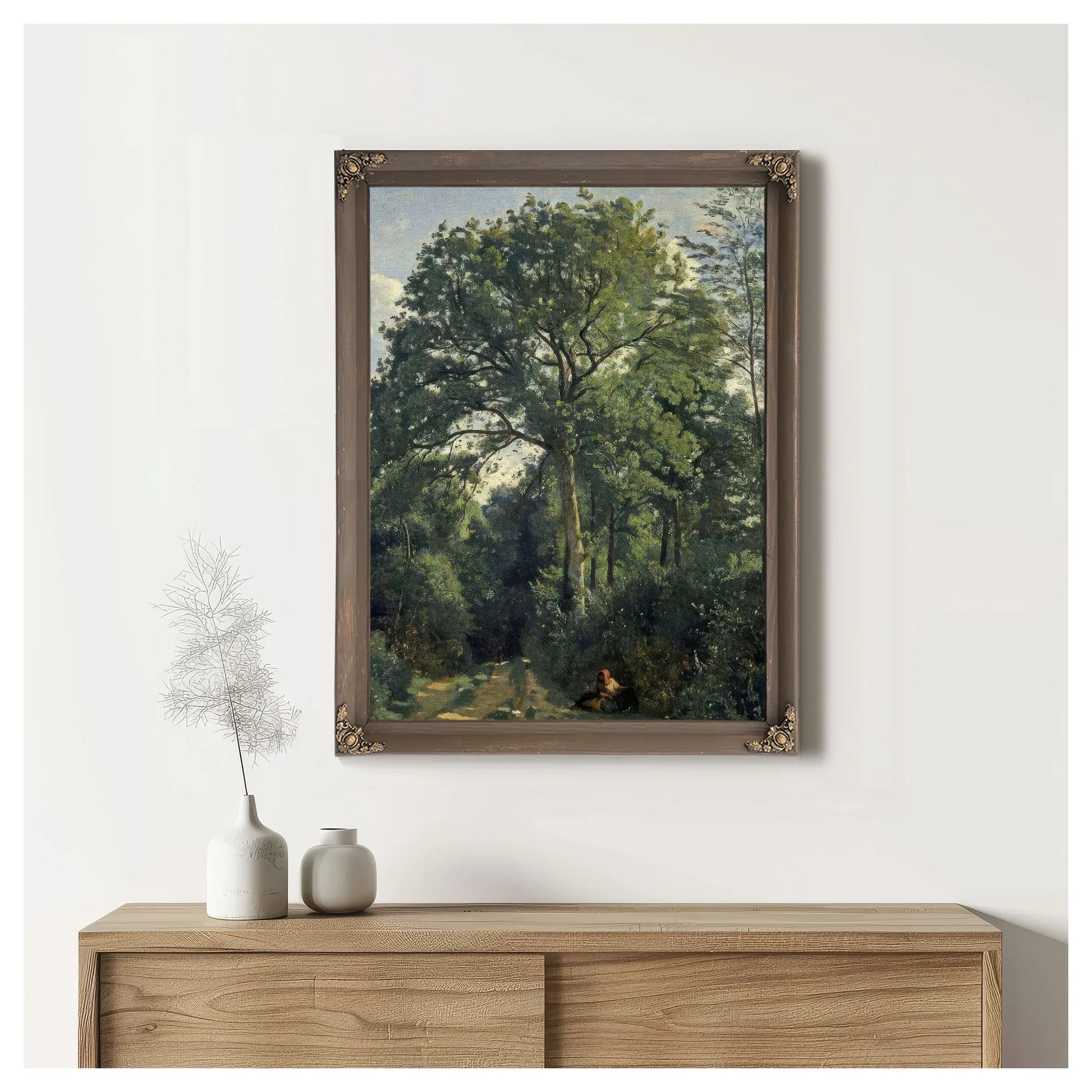 Ville D'avray Entrance To The Wood By Jean Baptiste Camille Corot Fine Art Print