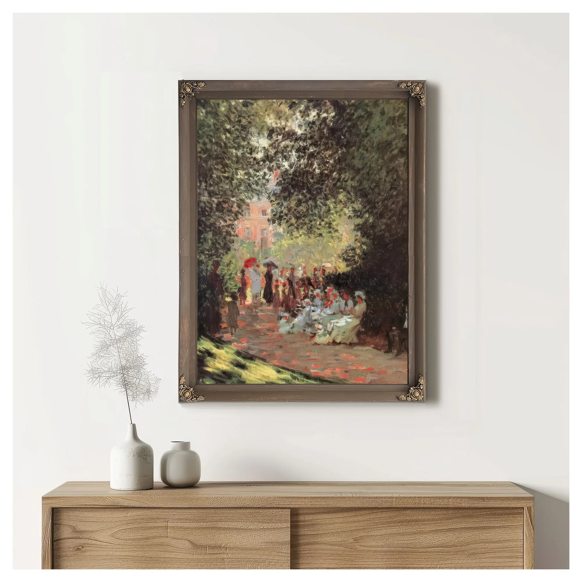 Monceau Park 1878 By Claude Monet Fine Art Print