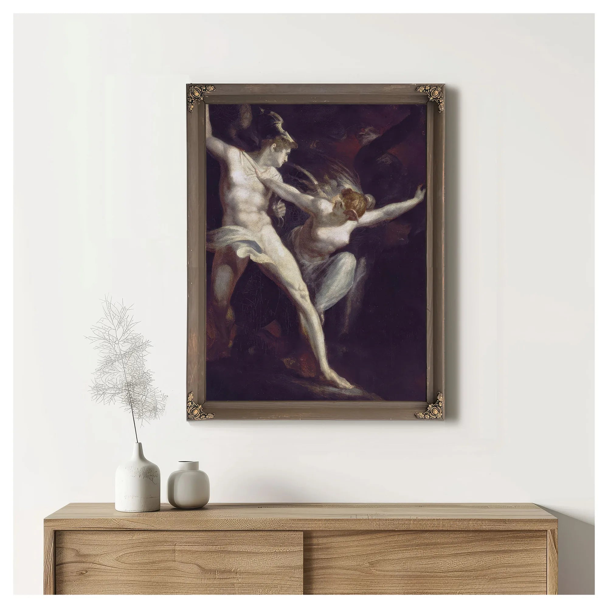 Satan And Death, Seperated By Sin By Henry Fuseli Fine Art Print