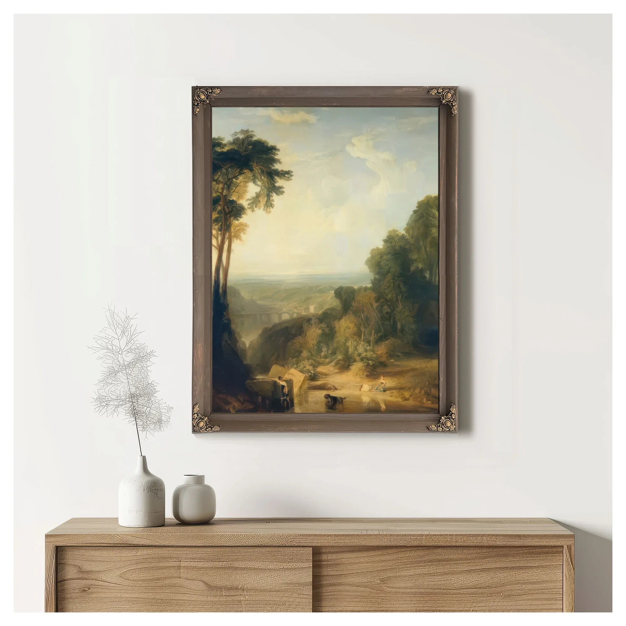 Crossing The Brook By Jwm Turner Fine Art Print
