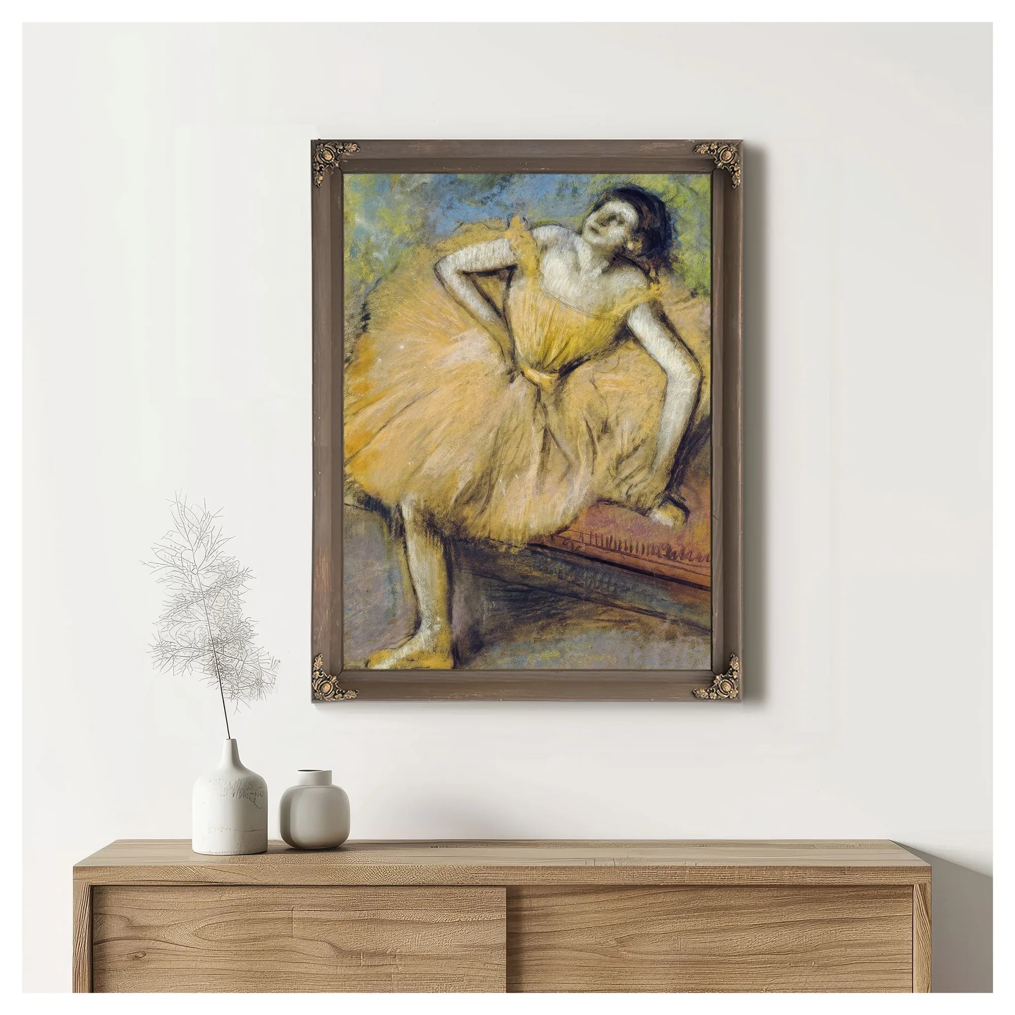 Danseuse Assise By Edgar Degas Fine Art Print