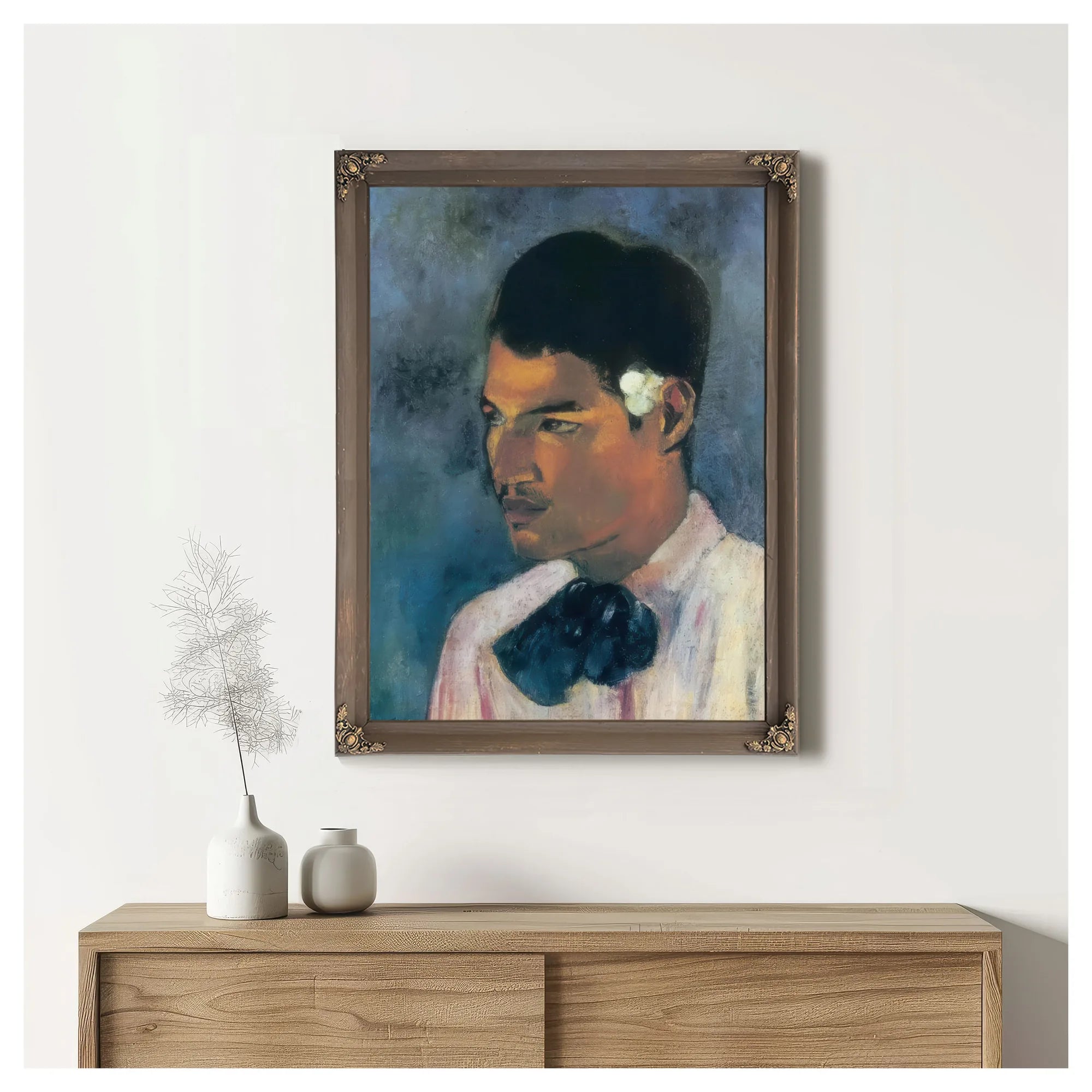 Young Tahitian Man ( Young Man With A Flower) By Paul Gauguin Fine Art Print