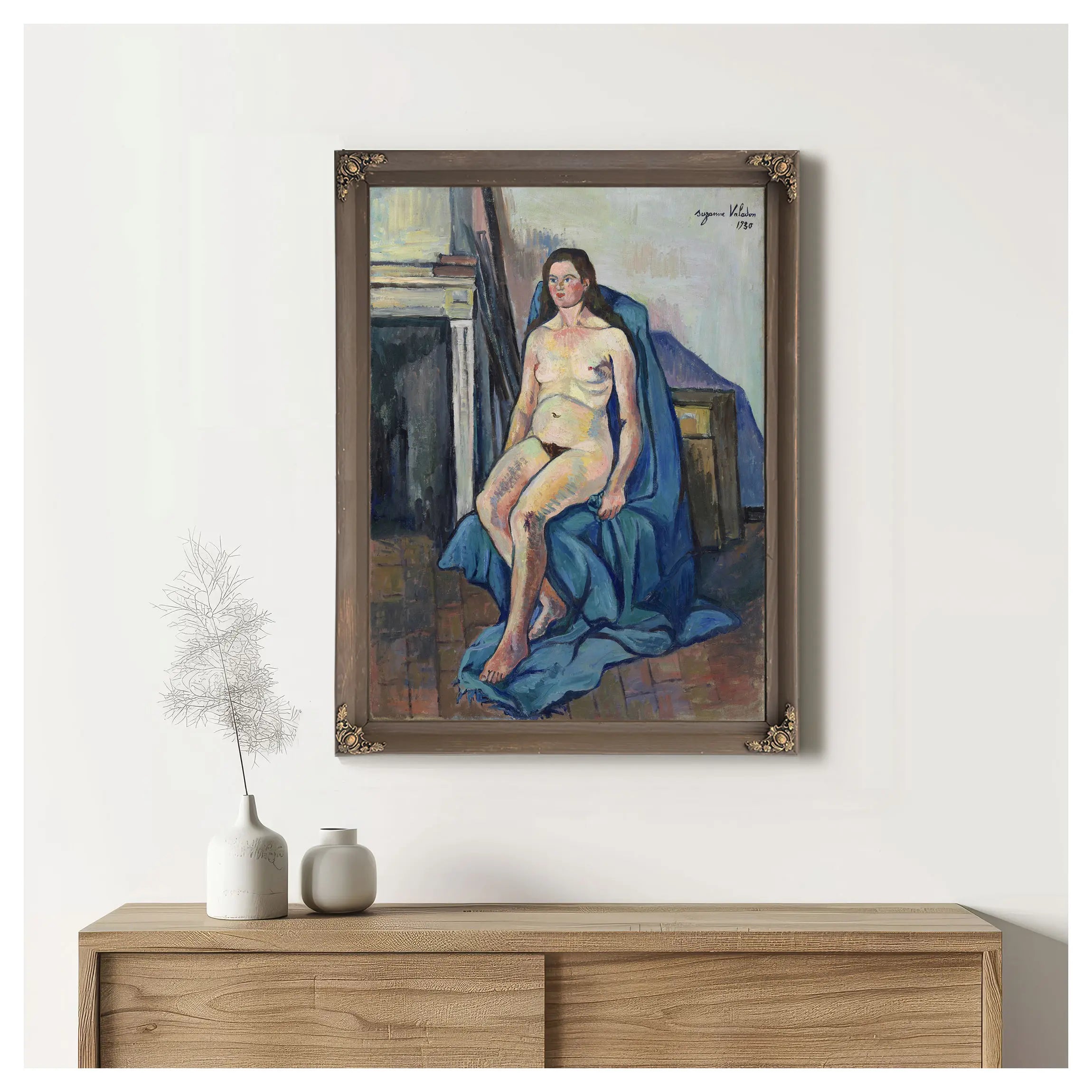 Valadon Nu Au Chale Bleu by Suzanne Valadon
