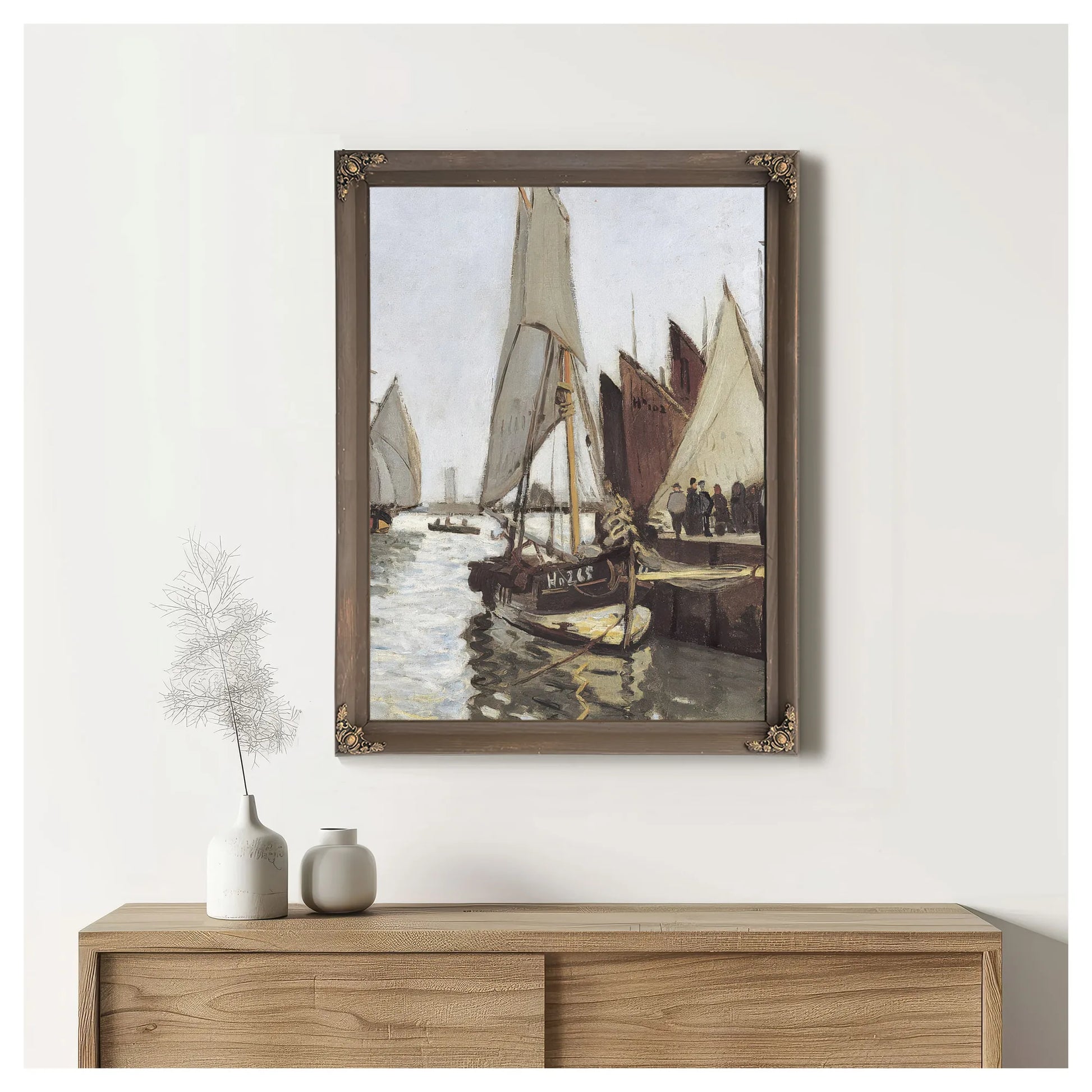 Sailboat At Honfleur By Claude Monet Fine Art Print