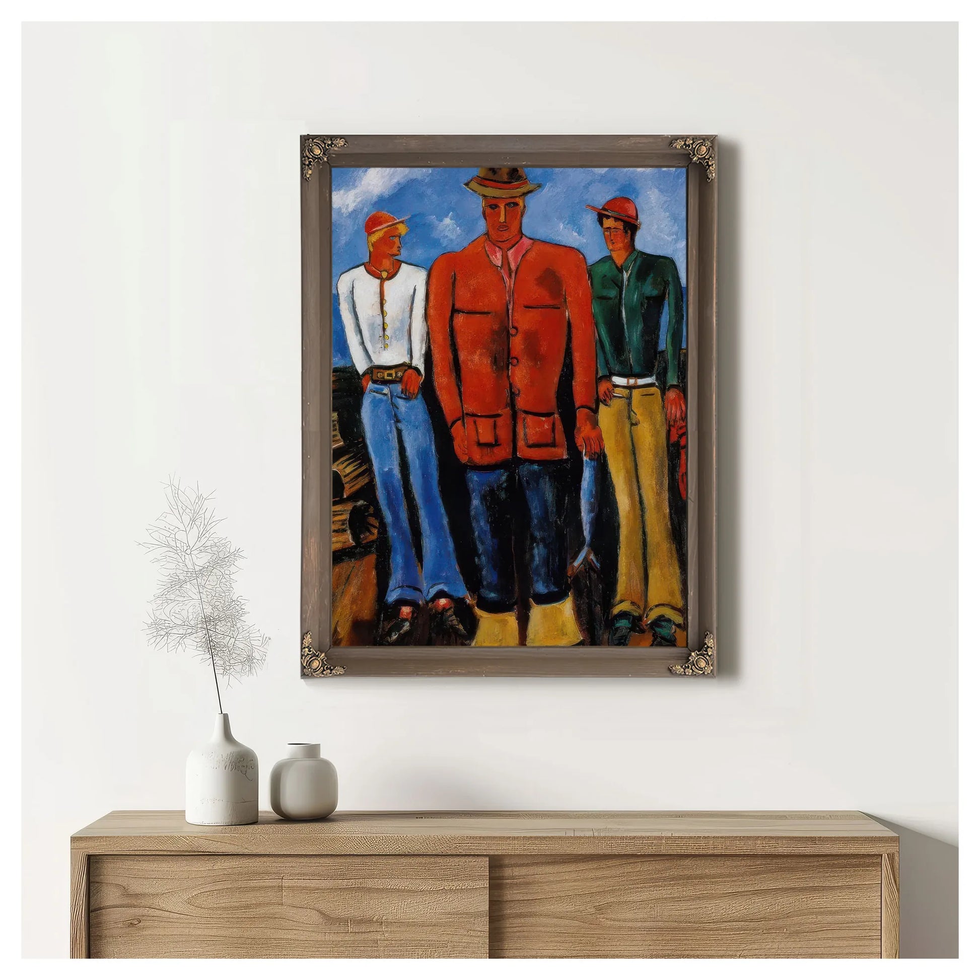 Down East Young Blades By Marsden Hartley Fine Art Print