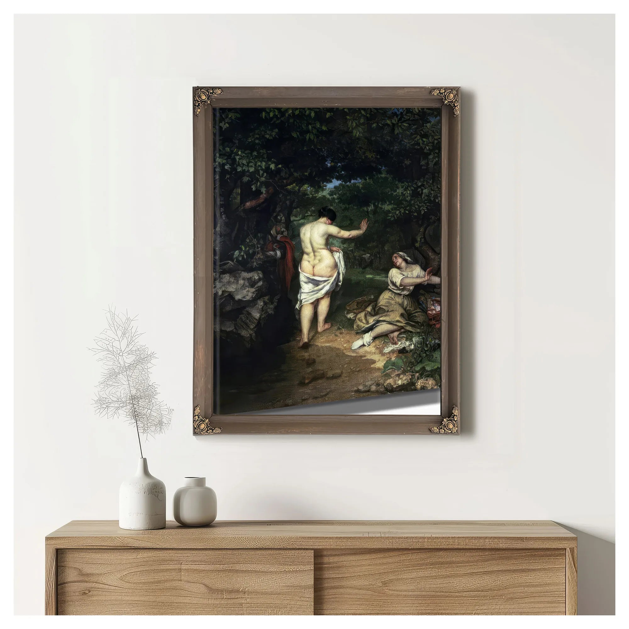 Les Baigneuses By Jean Desire Gustave Courbet Fine Art Print