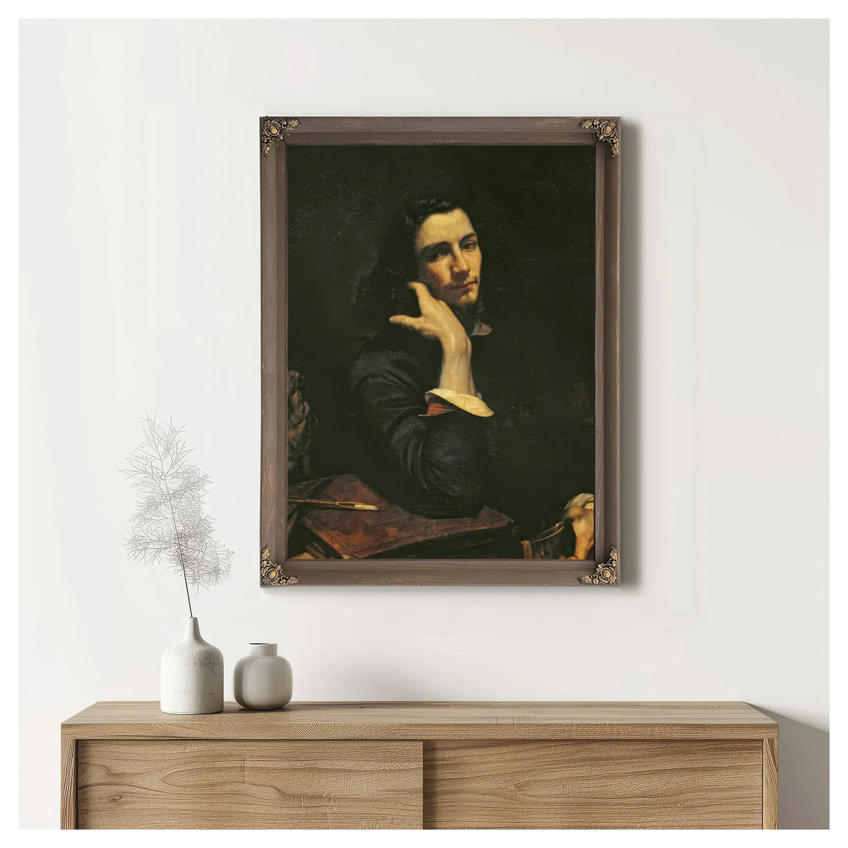 The Man With The Leather Belt. Portrait Of The Artist By Jean Desire Gustave Courbet Fine Art Print
