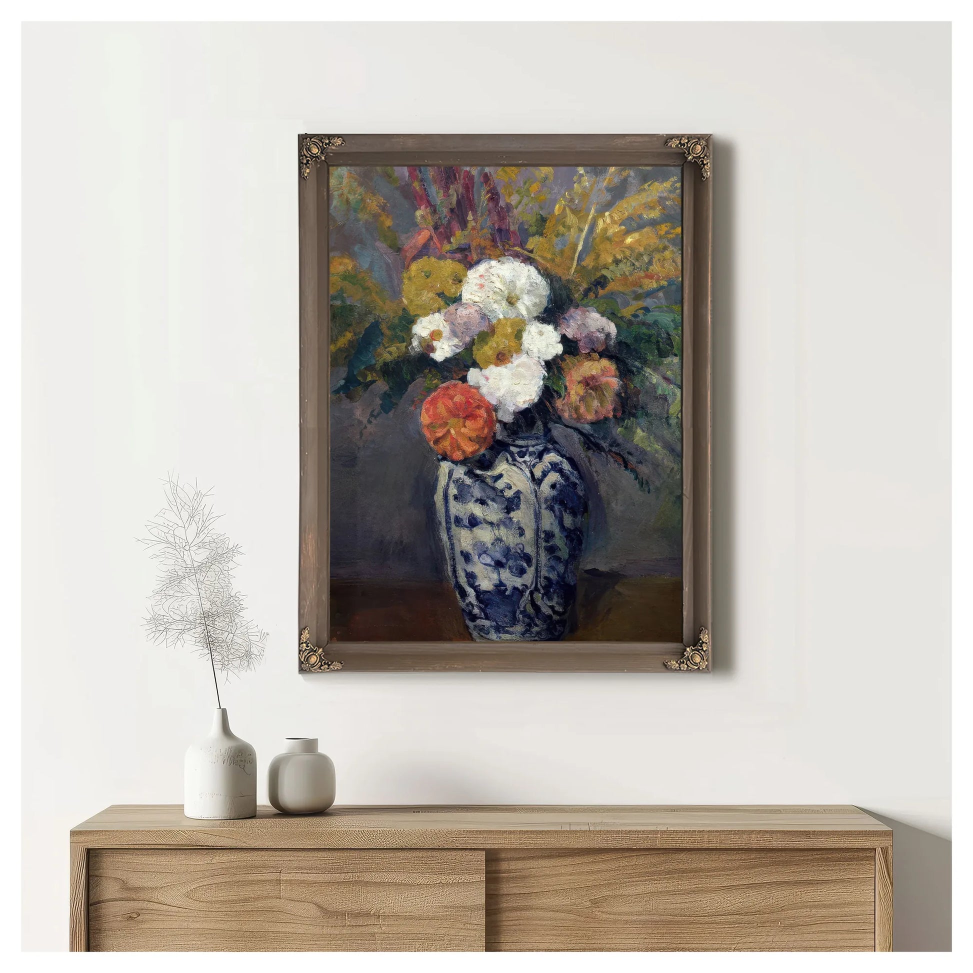 Dahlias By Paul Cezanne Fine Art Print