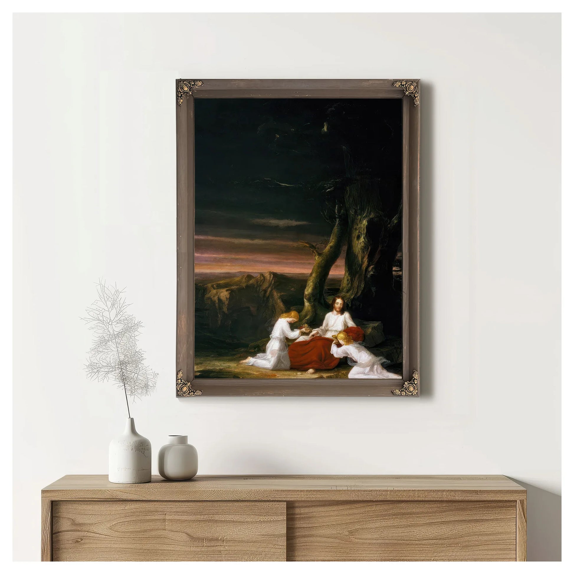 Angels Ministering To Christ In The Wilderness By Thomas Cole Fine Art Print